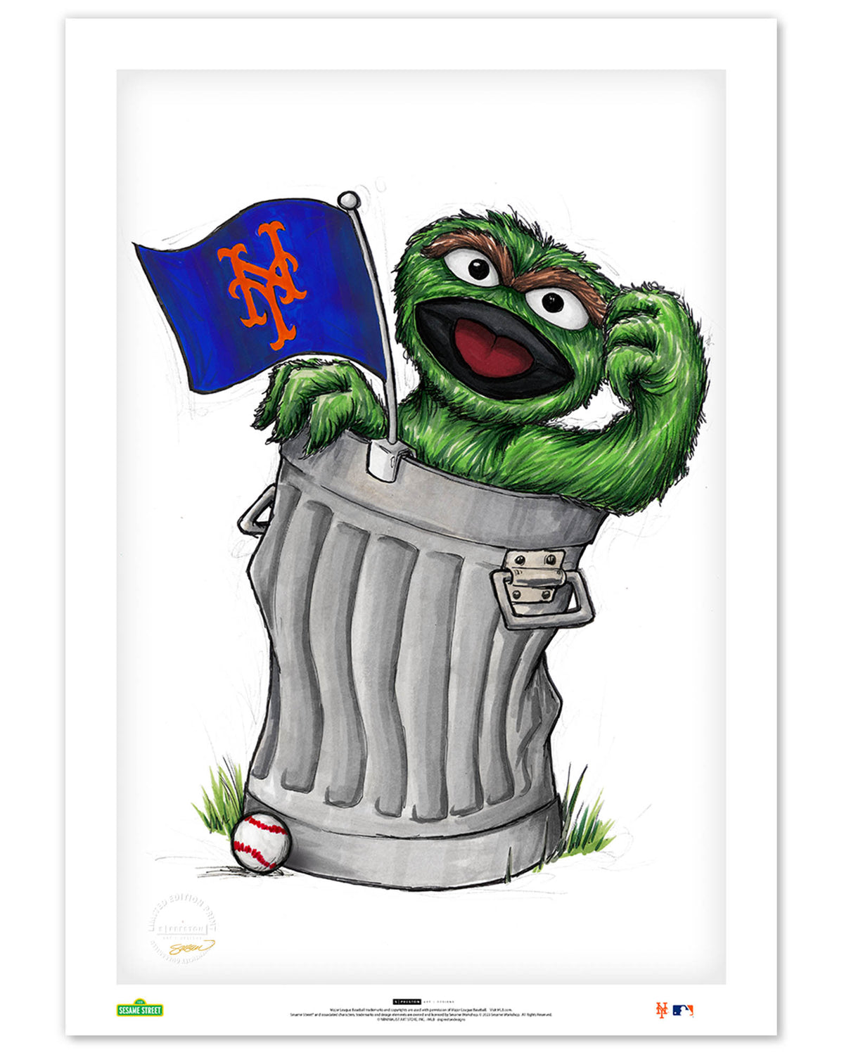 Oscar Rep Your Colours x MLB Mets Limited Edition Fine Art Print