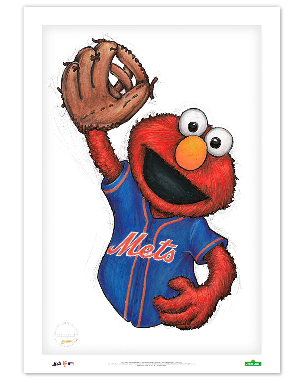 ELMO x MLB Mets Limited Edition Fine Art Print