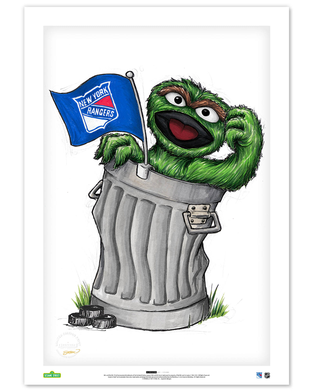 Oscar Rep Your Colours x NHL Rangers Limited Edition Fine Art Print