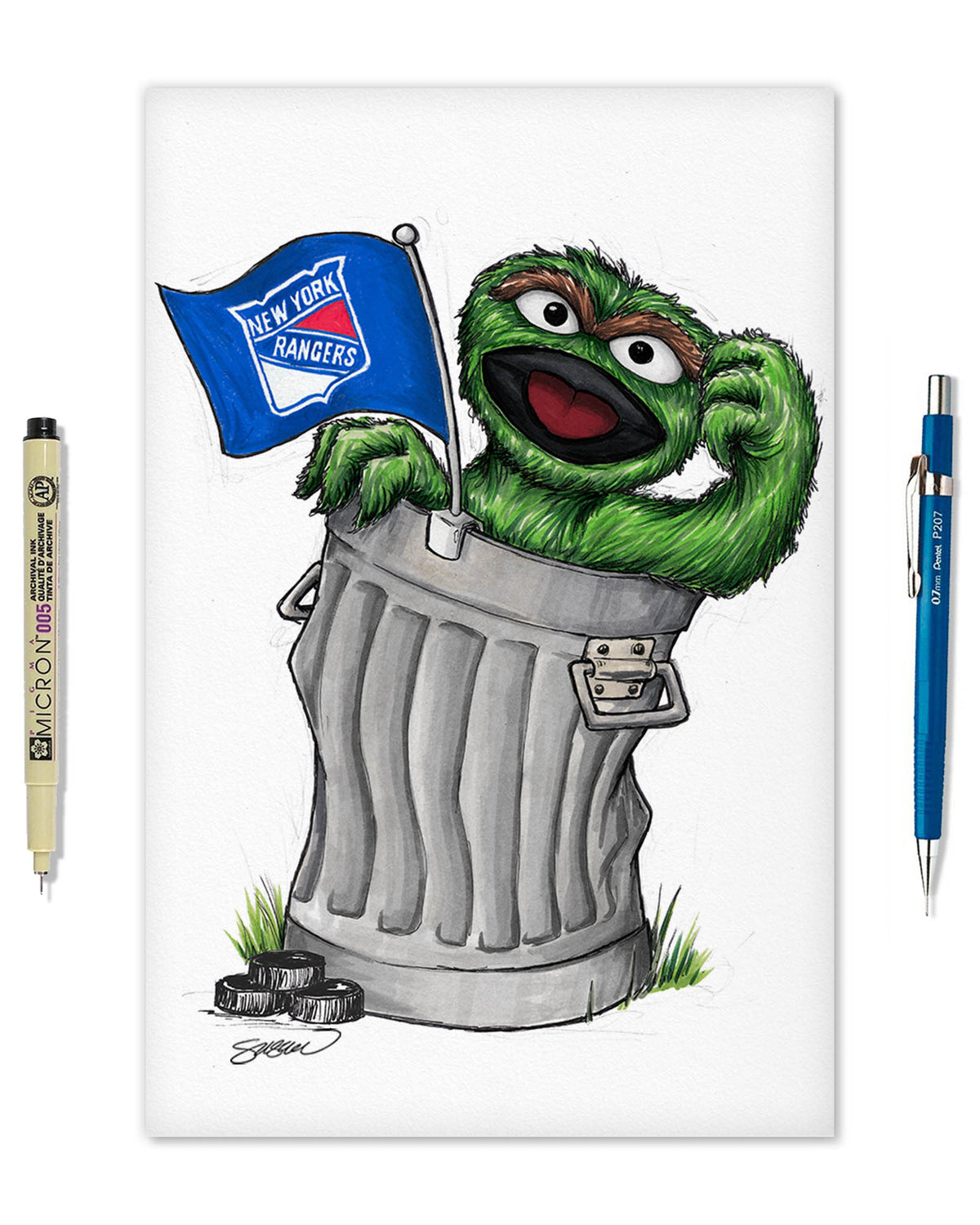 Oscar Rep Your Colours x NHL Rangers Limited Edition Fine Art Print