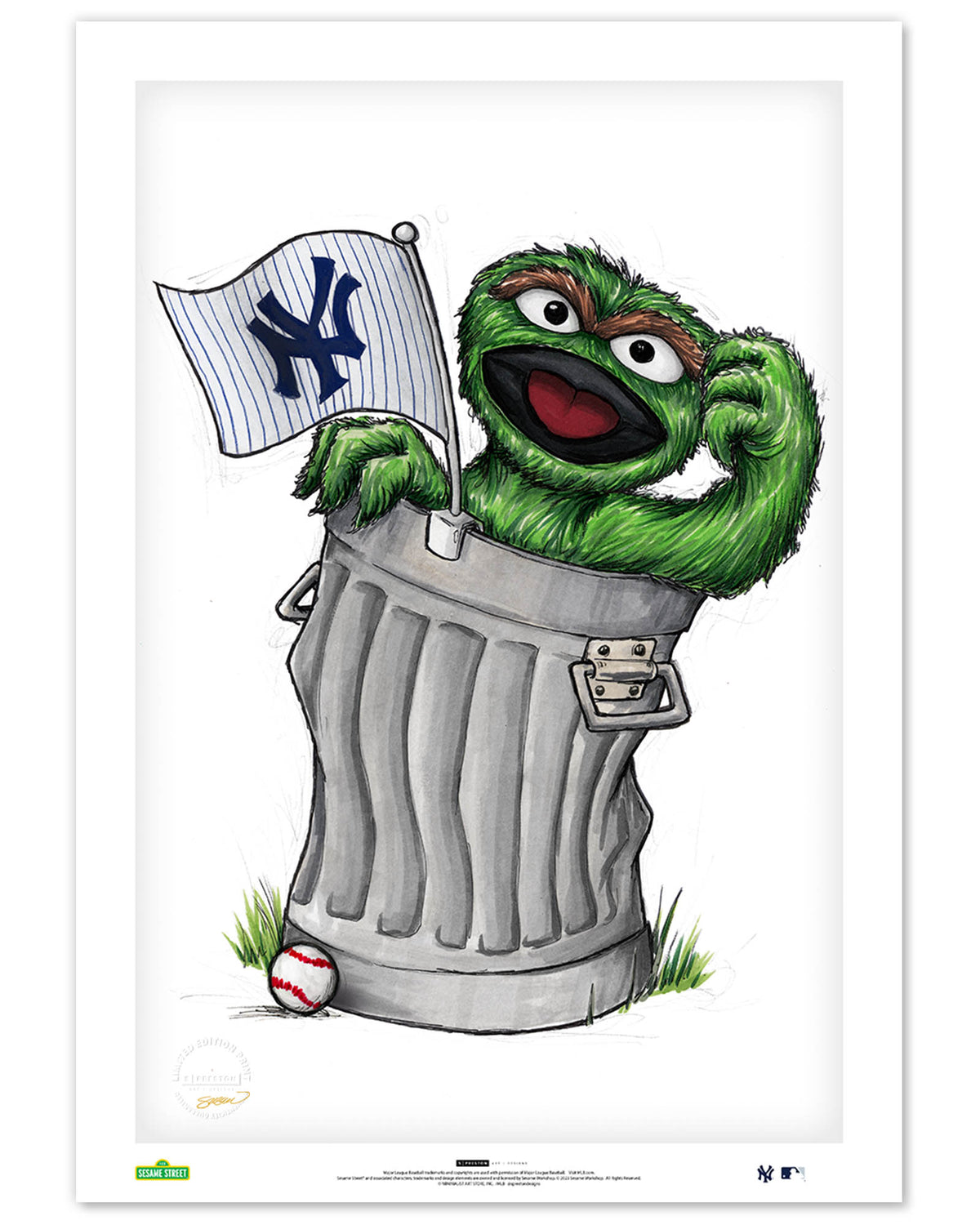 Oscar Rep Your Colours x MLB Yankees Limited Edition Fine Art Print