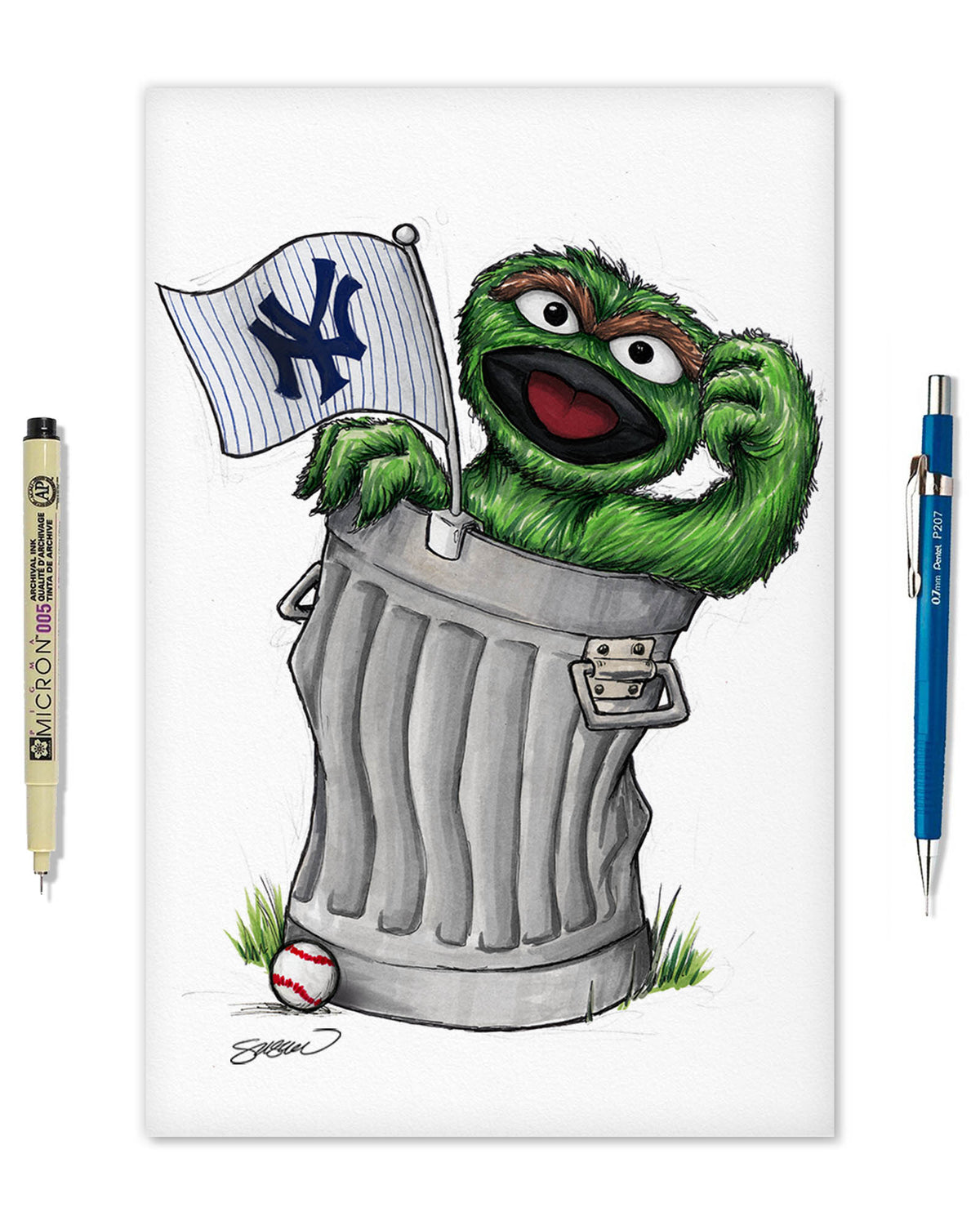 Oscar Rep Your Colours x MLB Yankees Limited Edition Fine Art Print