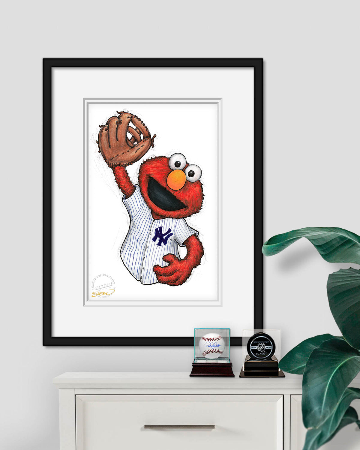 ELMO x MLB Yankees Limited Edition Fine Art Print