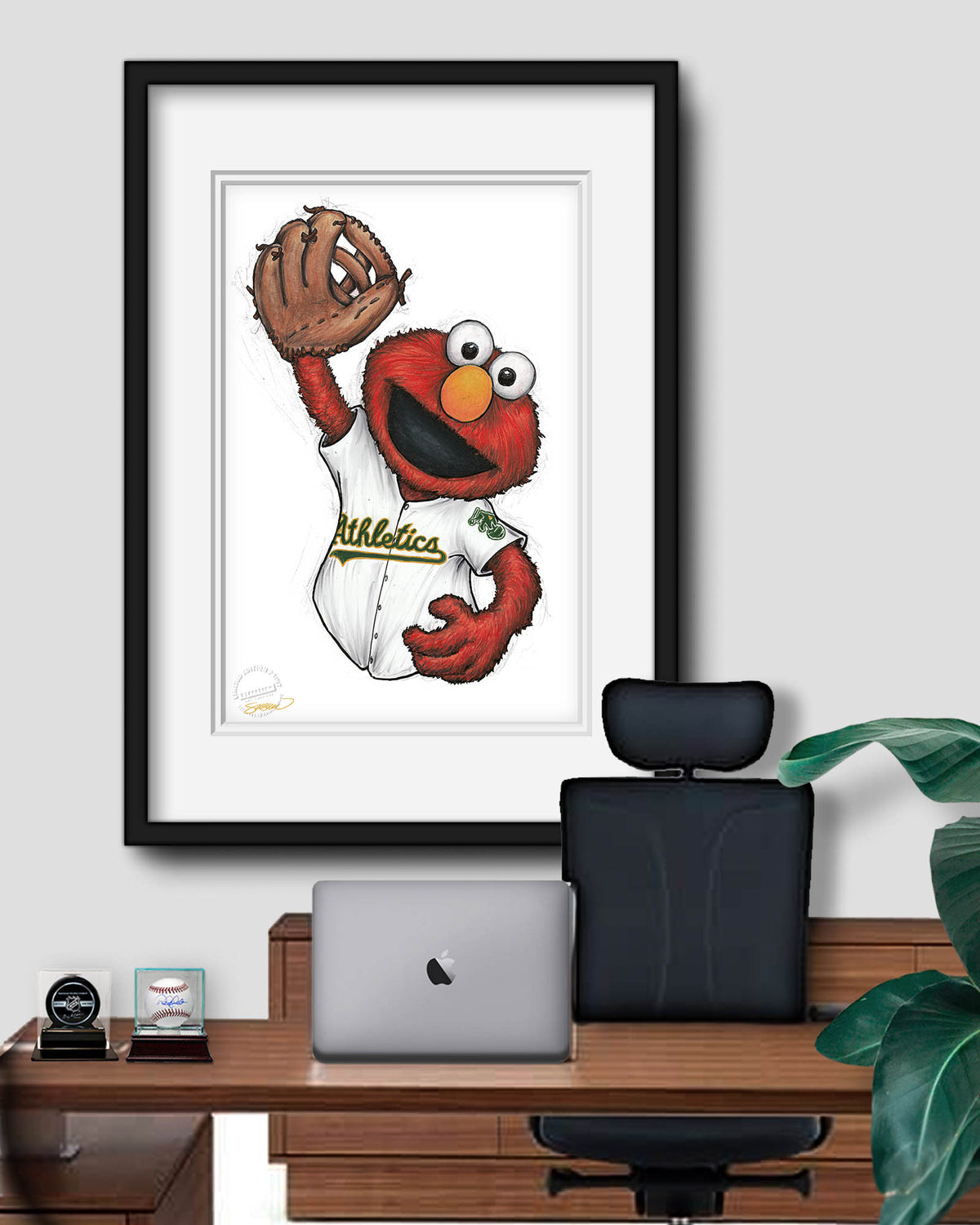 ELMO x MLB Athletics Limited Edition Fine Art Print