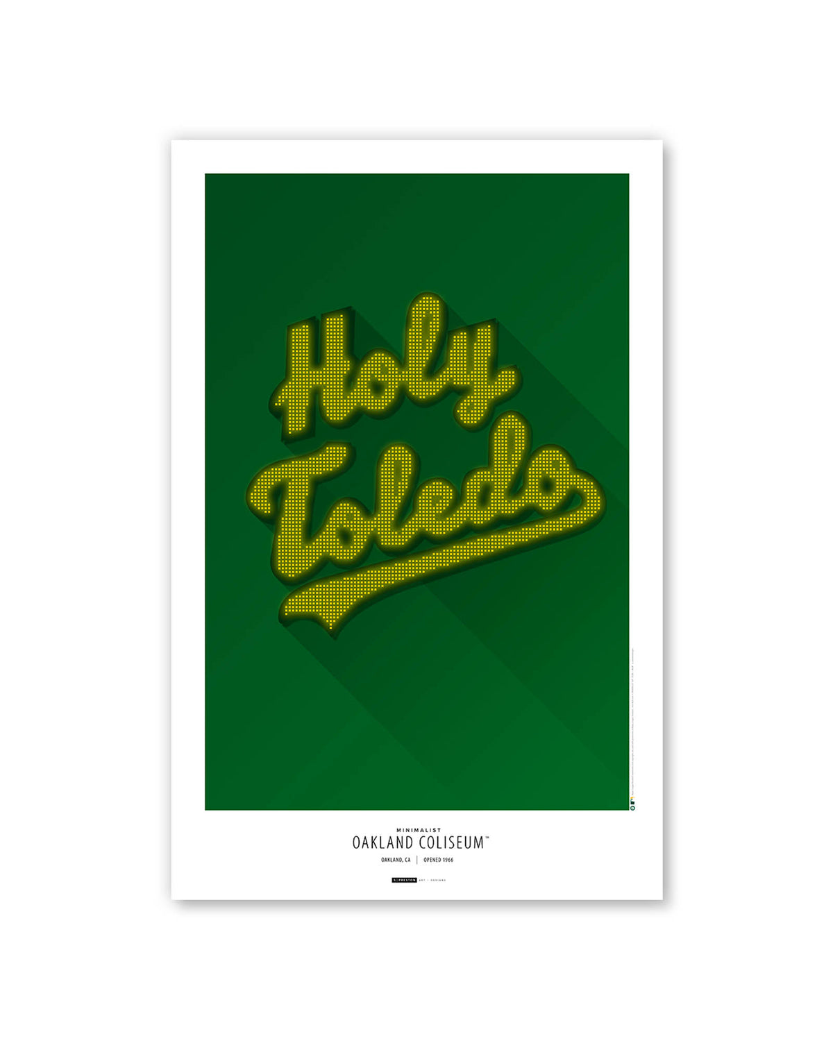 Minimalist Oakland Coliseum (Holy Toledo)