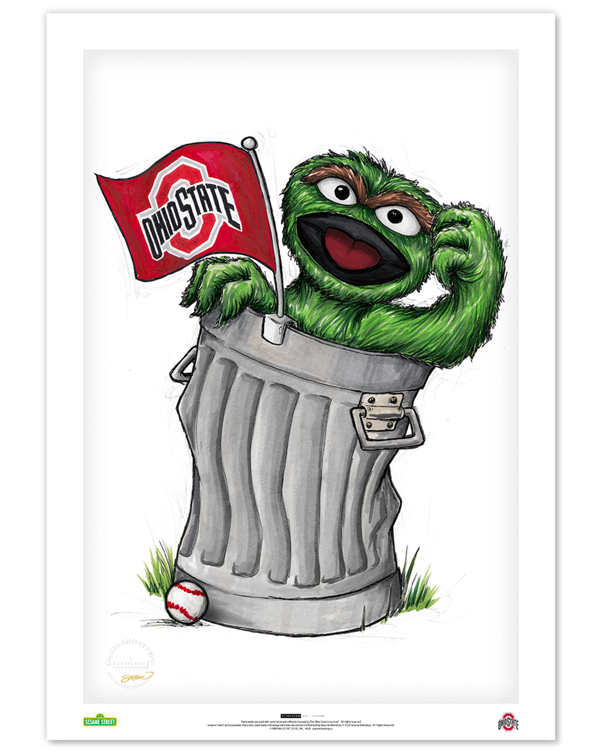 Oscar Rep Your Colours x Ohio State Limited Edition Fine Art Print