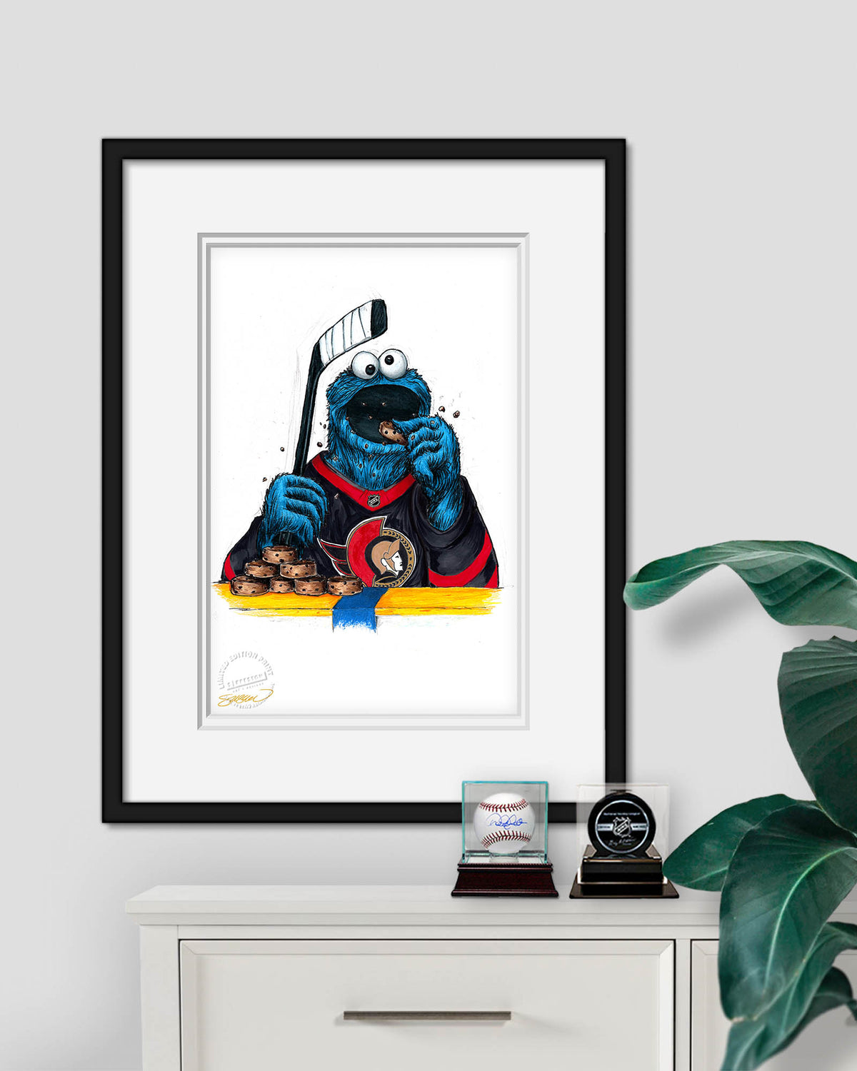 Cookie Monster x NHL Senators Limited Edition Fine Art Print