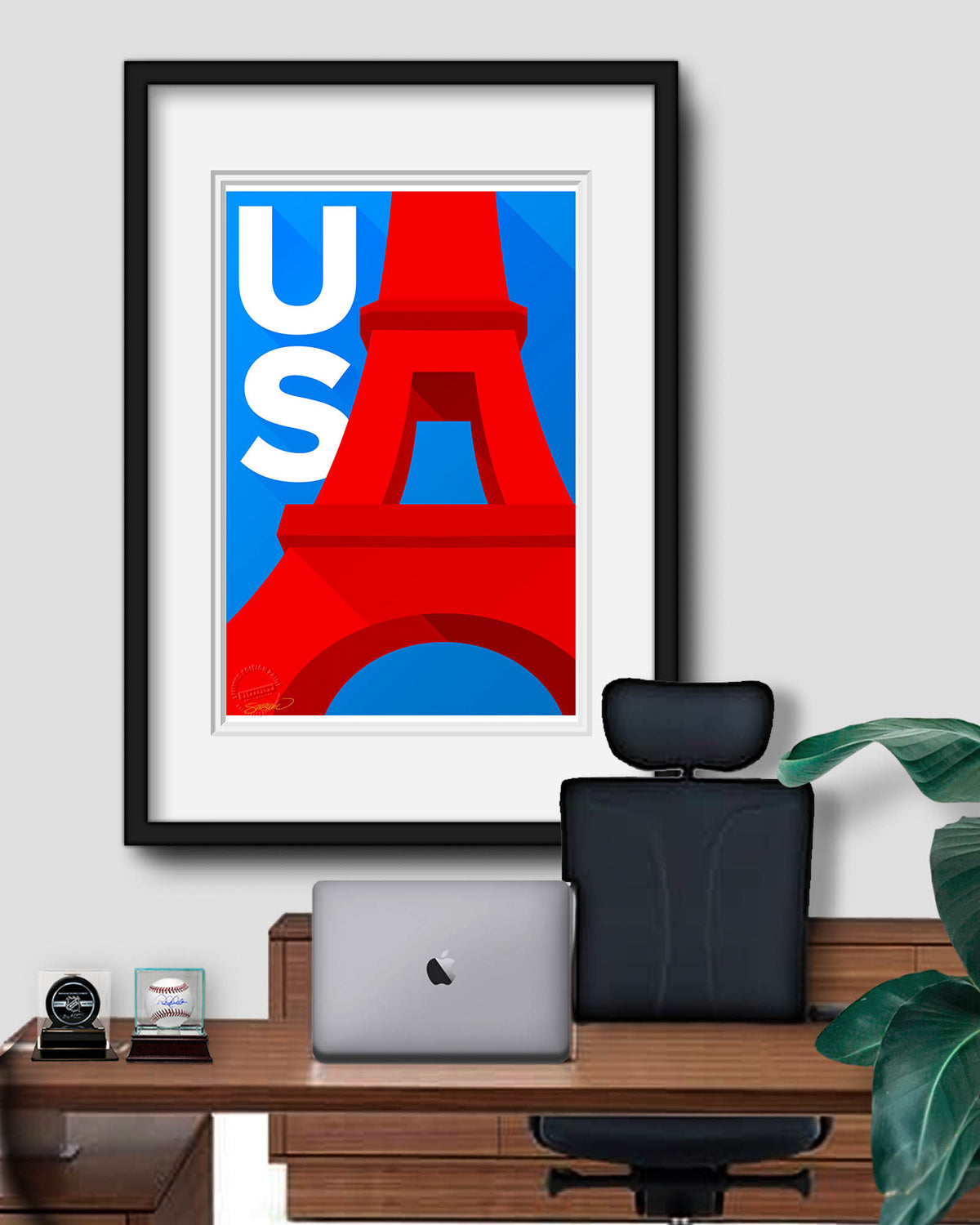 Minimalist Team USA 2024 Paris Limited Edition Print