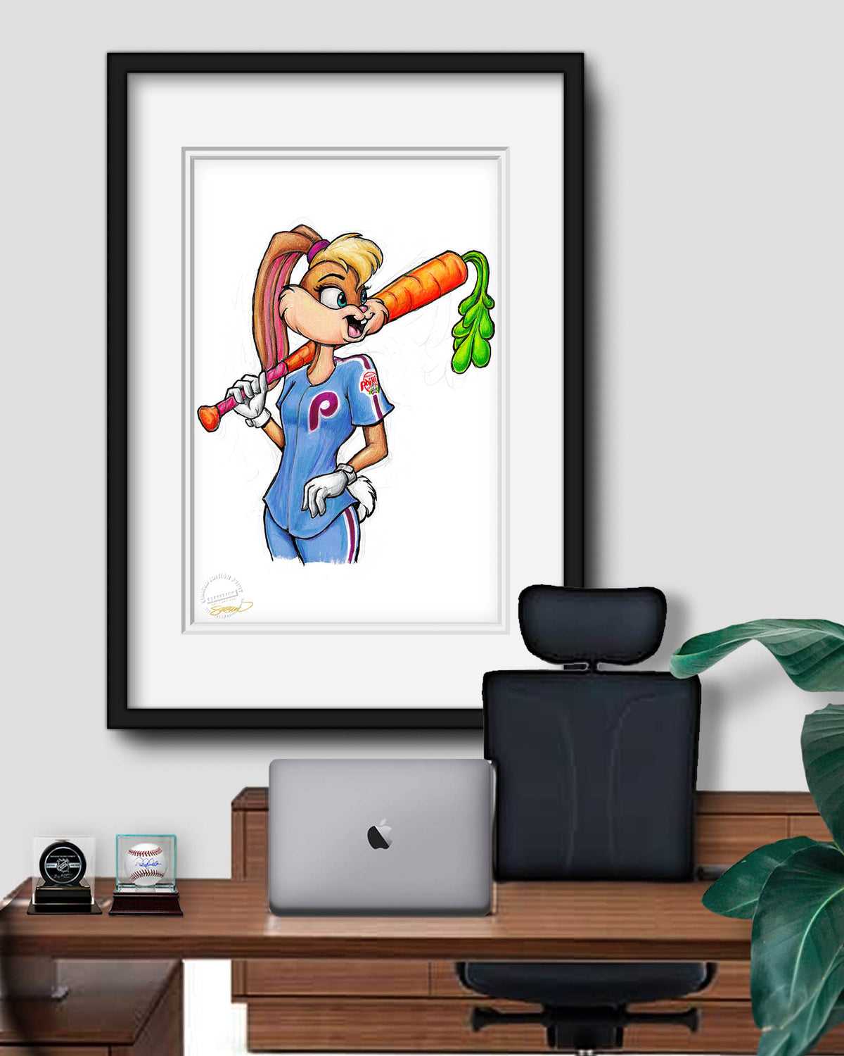 Lola Bunny x MLB Phillies Limited Edition Fine Art Print