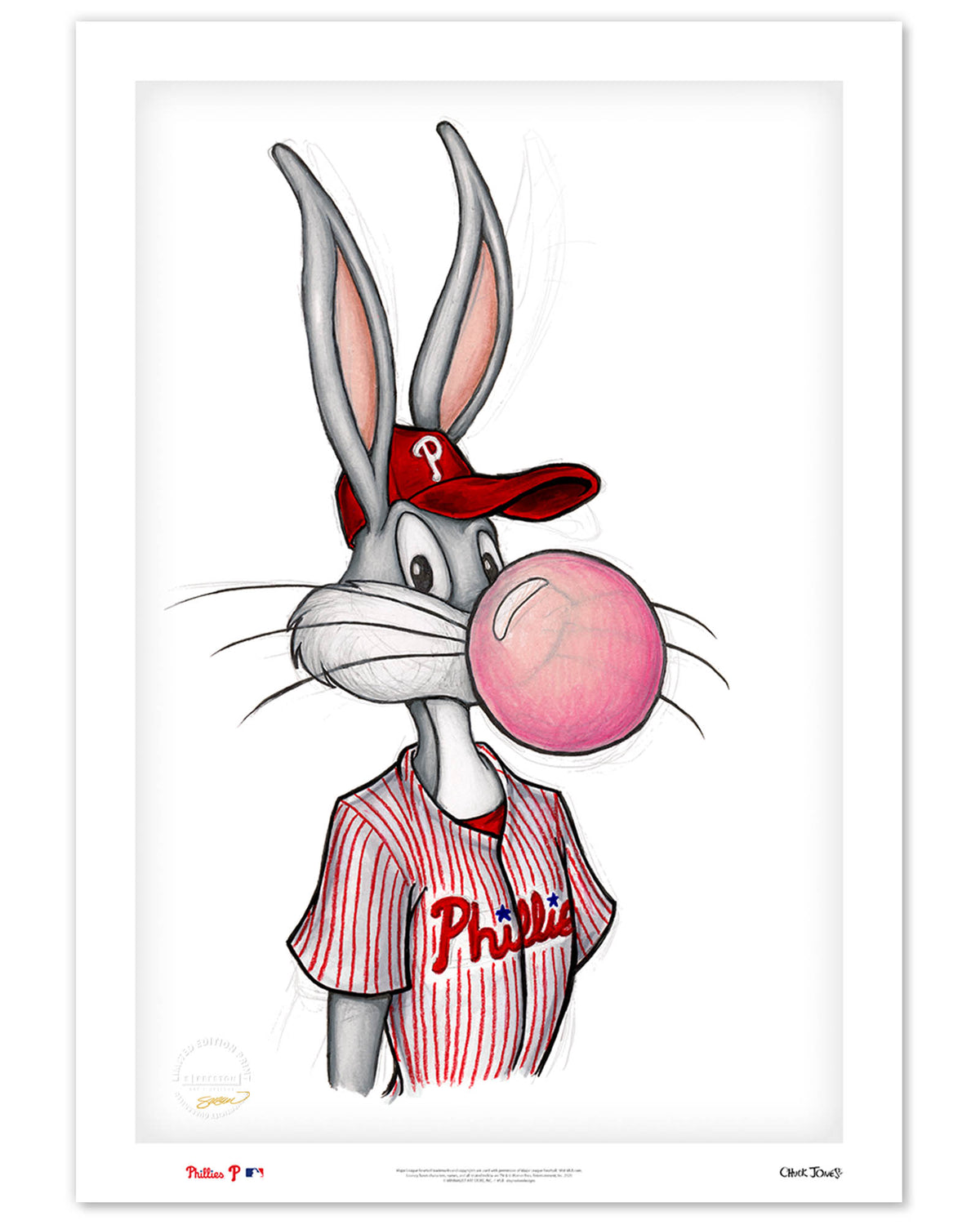 Bubblegum Bugs x MLB Phillies Limited Edition Fine Art Print