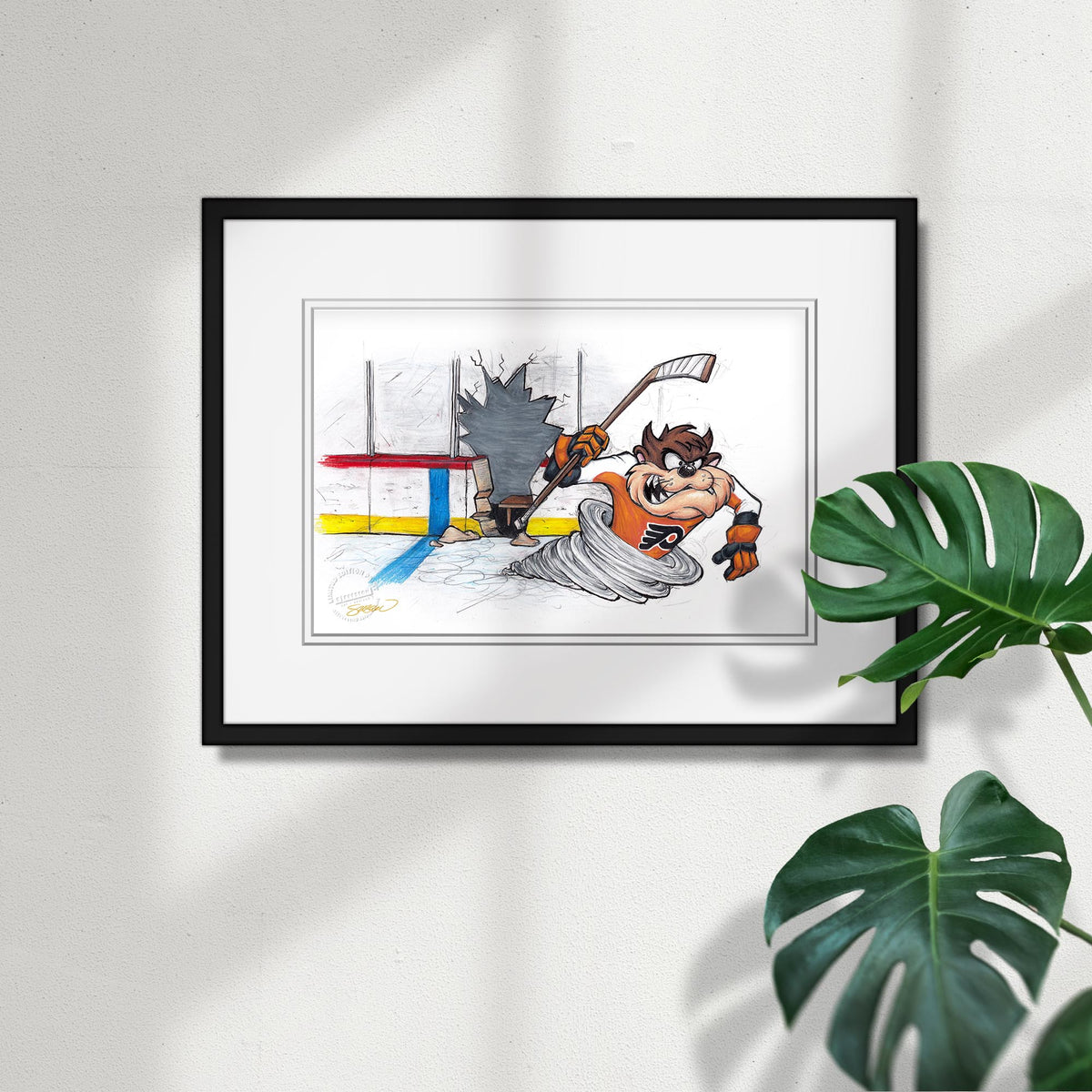Tazmanian Line Change x NHL Flyers Tazmanian Devil Limited Edition Fine Art Print