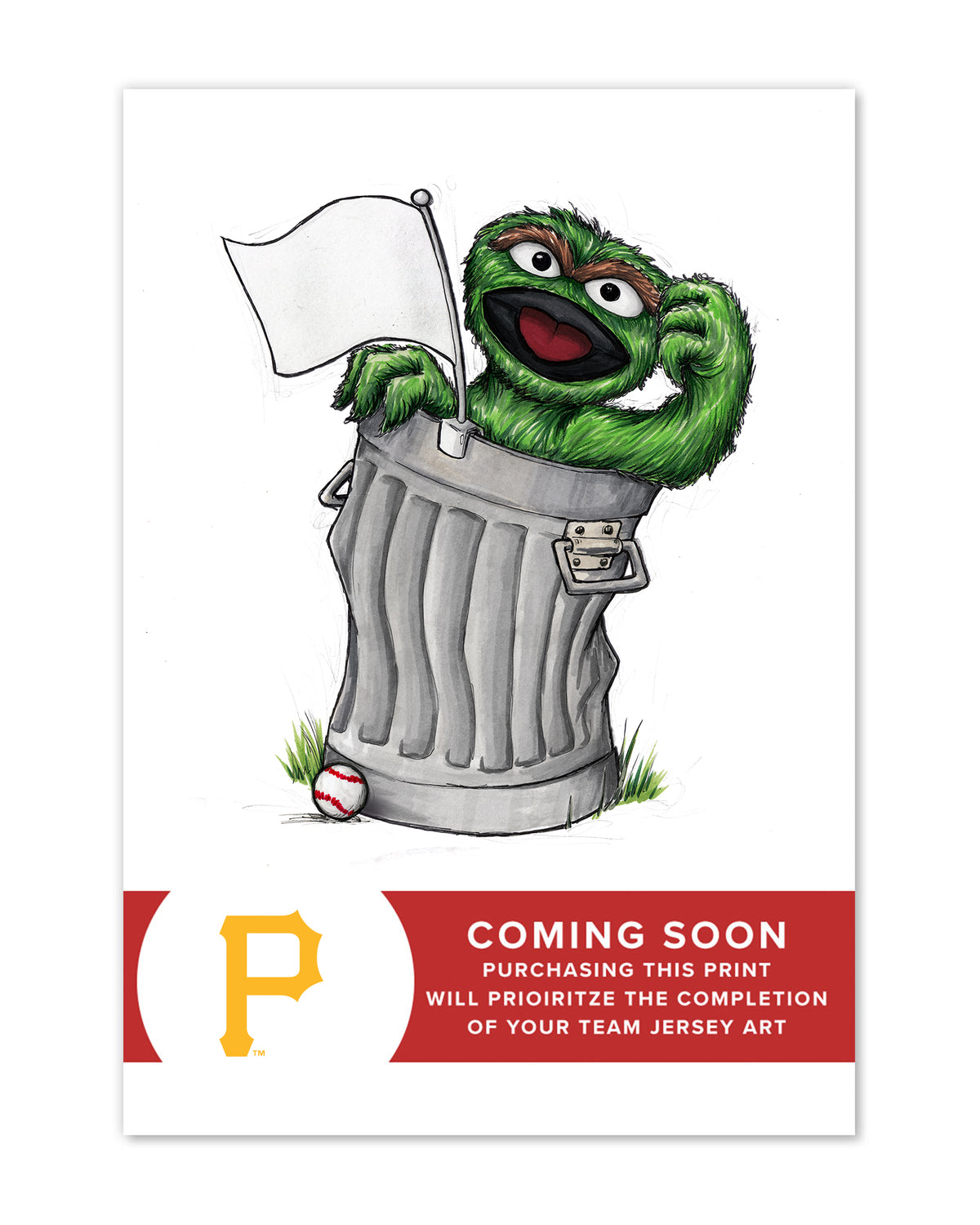 Oscar Rep Your Colours x MLB Pirates Limited Edition Fine Art Print