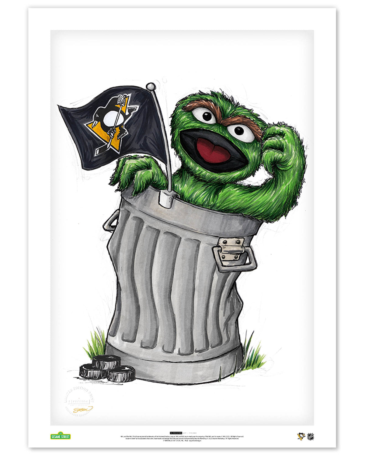 Oscar Rep Your Colours x NHL Penguins Limited Edition Fine Art Print