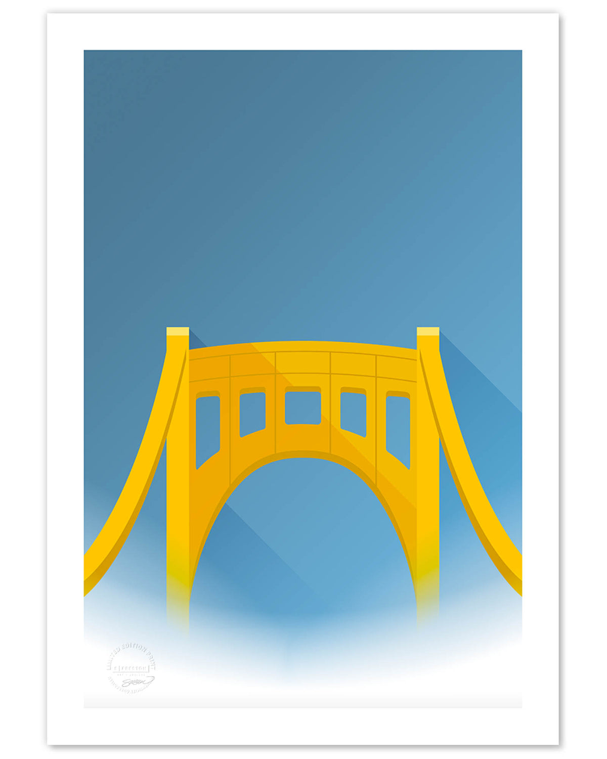 Minimalist Clemente Bridge - Pittsburgh