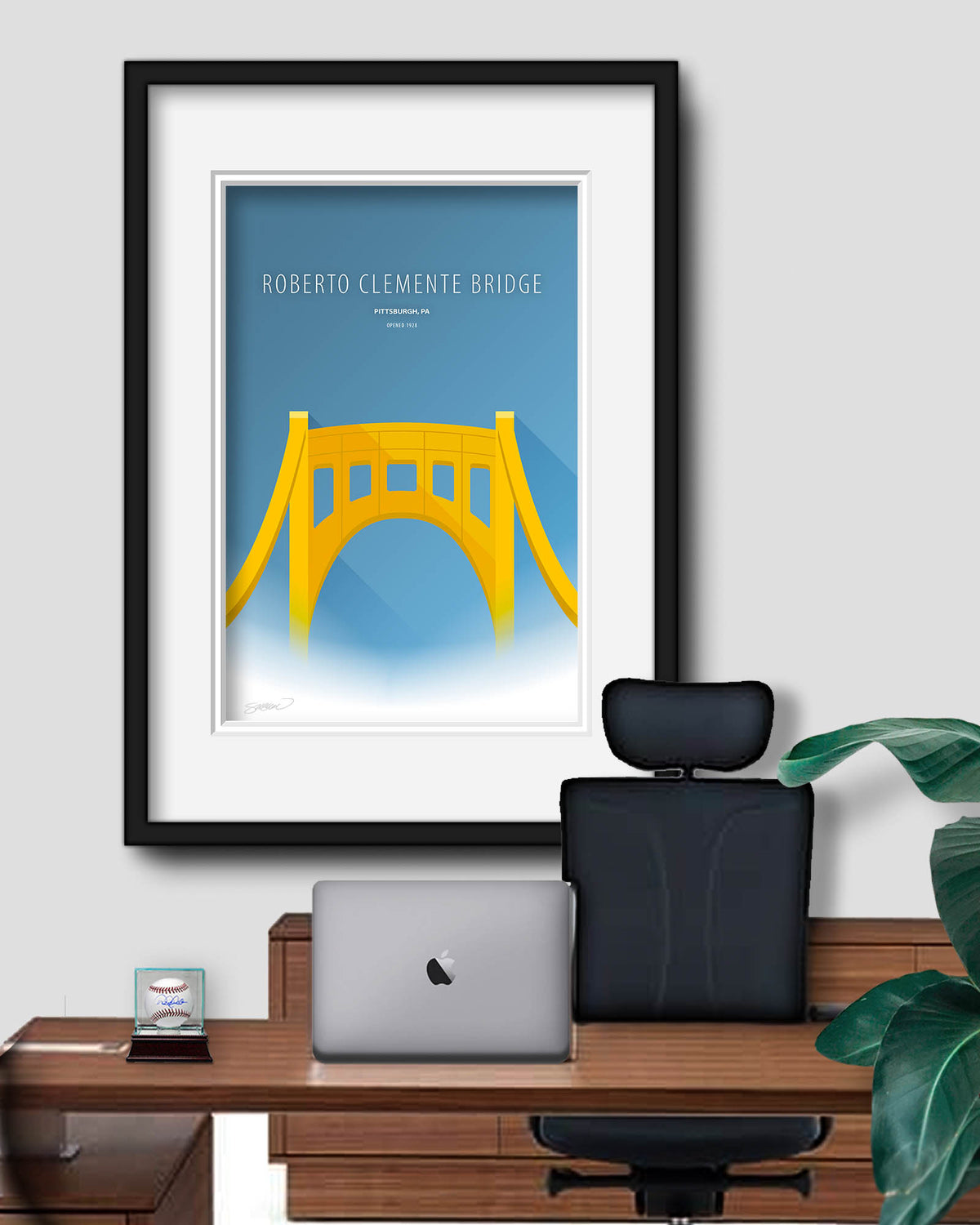 Minimalist Clemente Bridge - Pittsburgh