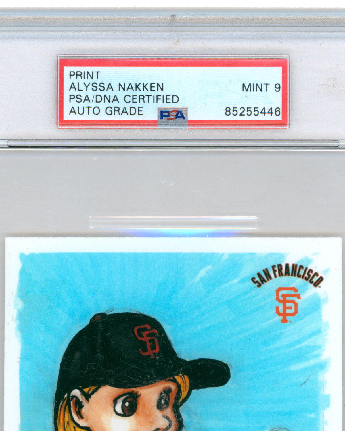 WinS® Giants Alyssa Nakken Autographed - Art Slab - PSA Gem Mint 9