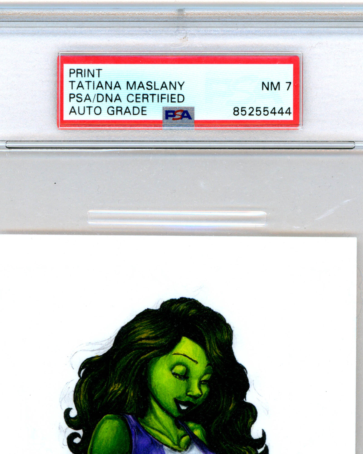 Green Gains - Tatiana Maslany Autographed - PSA Near Mint 7