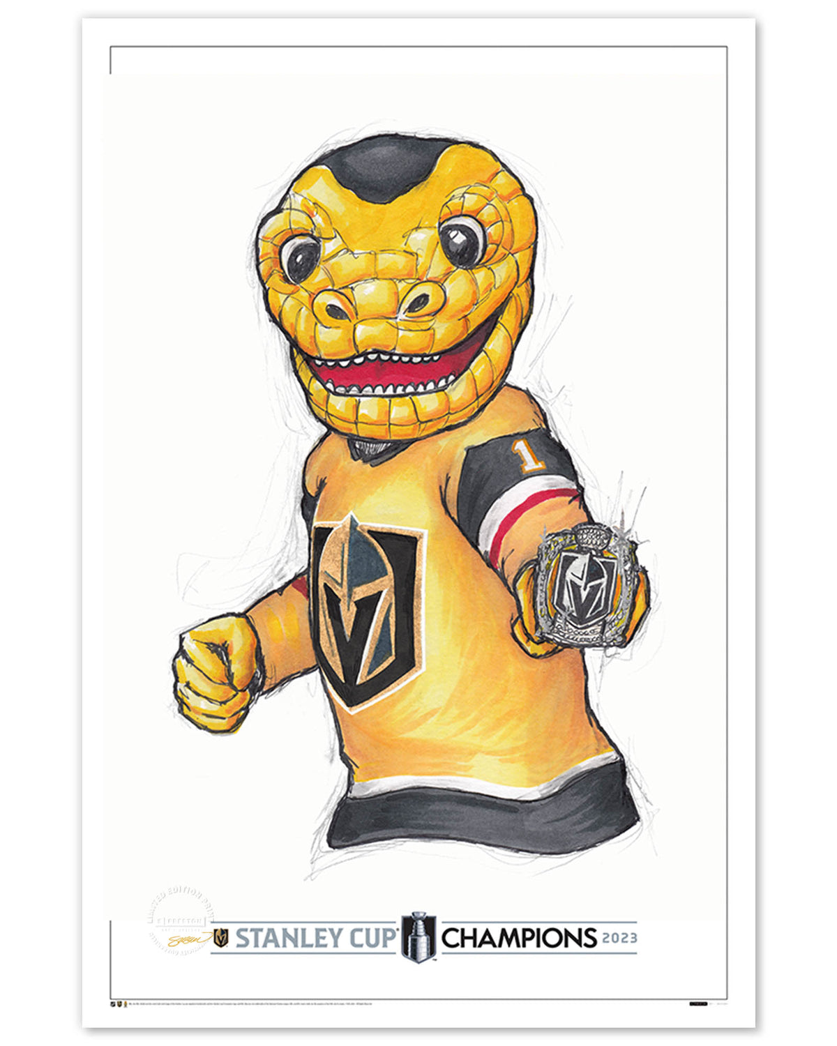 Chance 2023 Stanley Cup Champion Limited Edition Sketch
