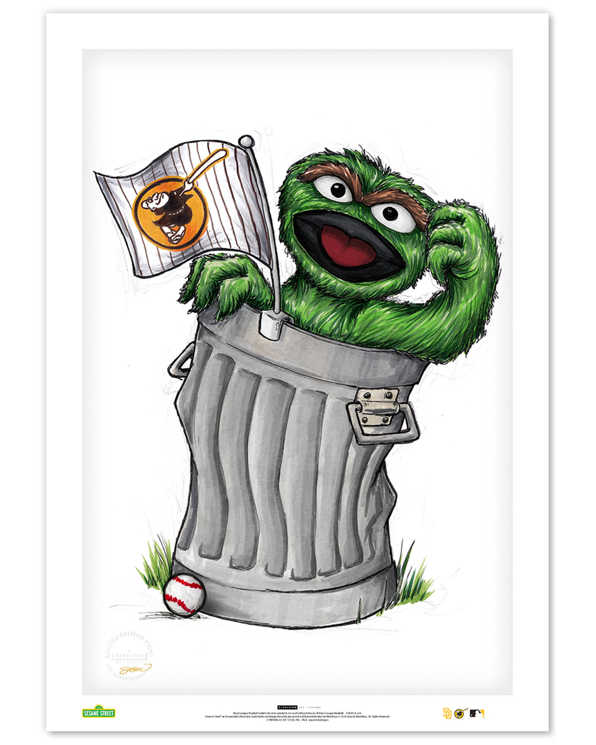 Oscar Rep Your Colours x MLB Padres Limited Edition Fine Art Print