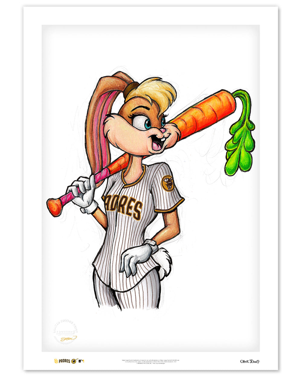 Lola Bunny x MLB - San Diego Padres by S. Preston Art Print – S ...