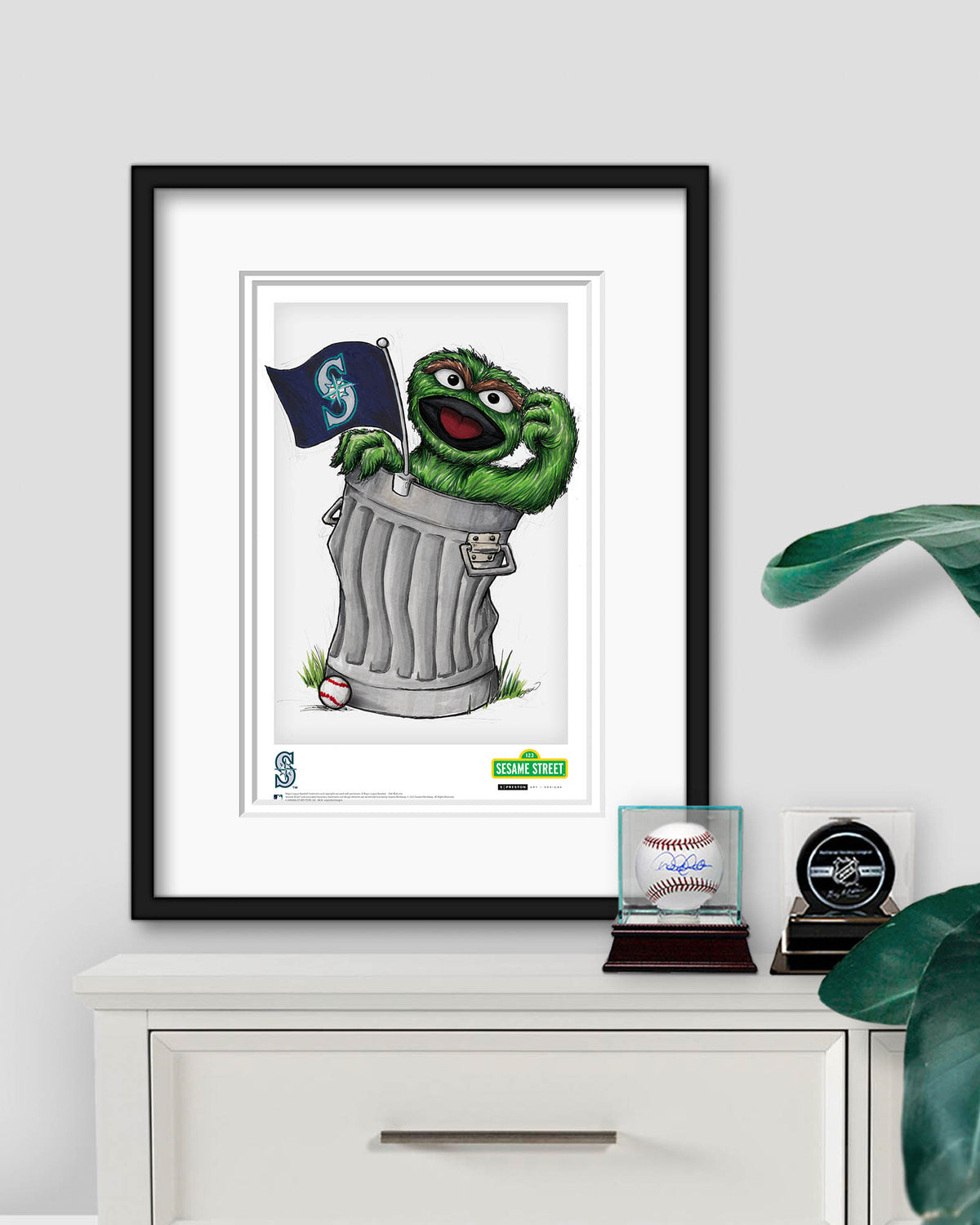 Oscar the Grouch x MLB Mariners Poster Print