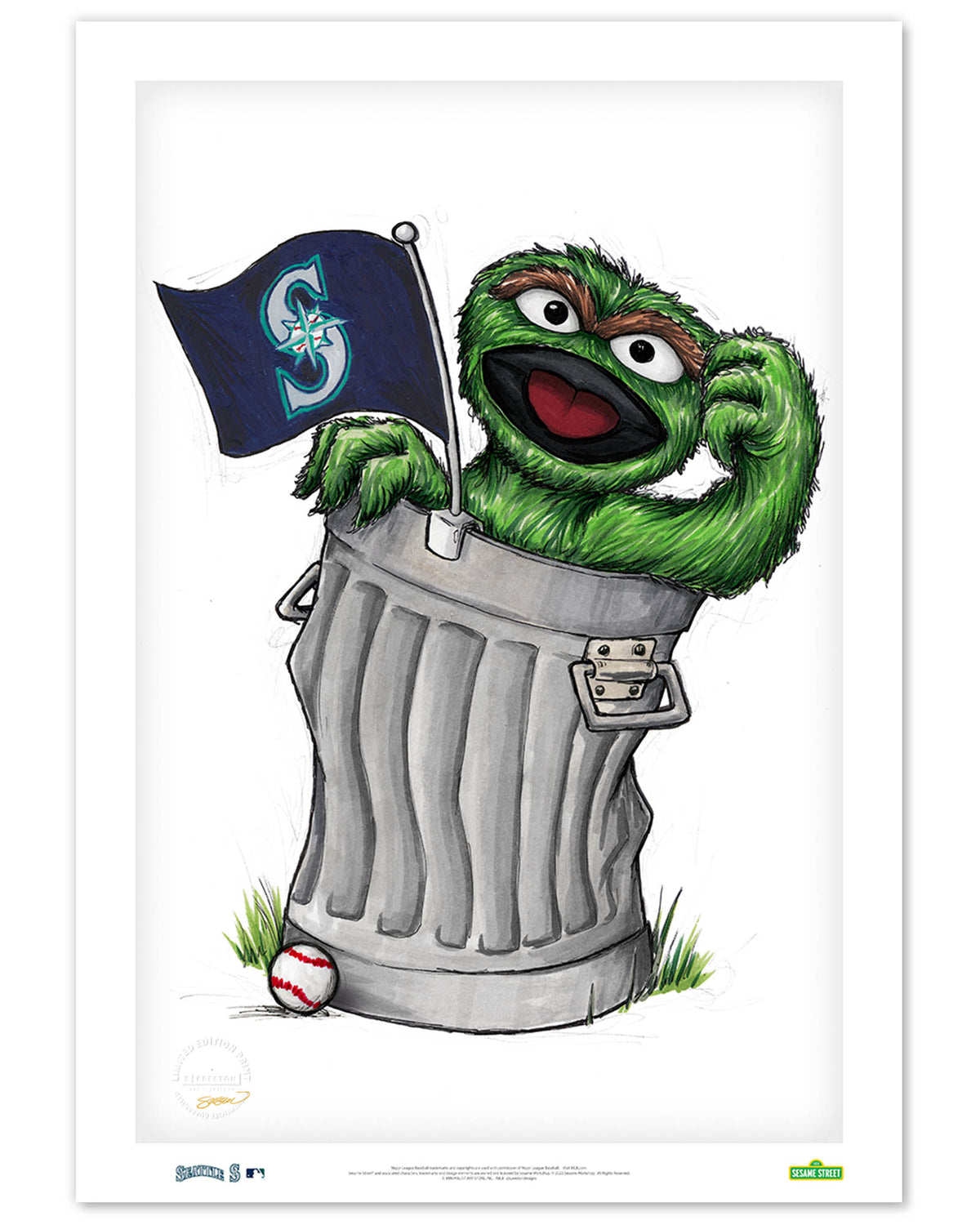 Oscar Rep Your Colours x MLB Mariners Limited Edition Fine Art Print