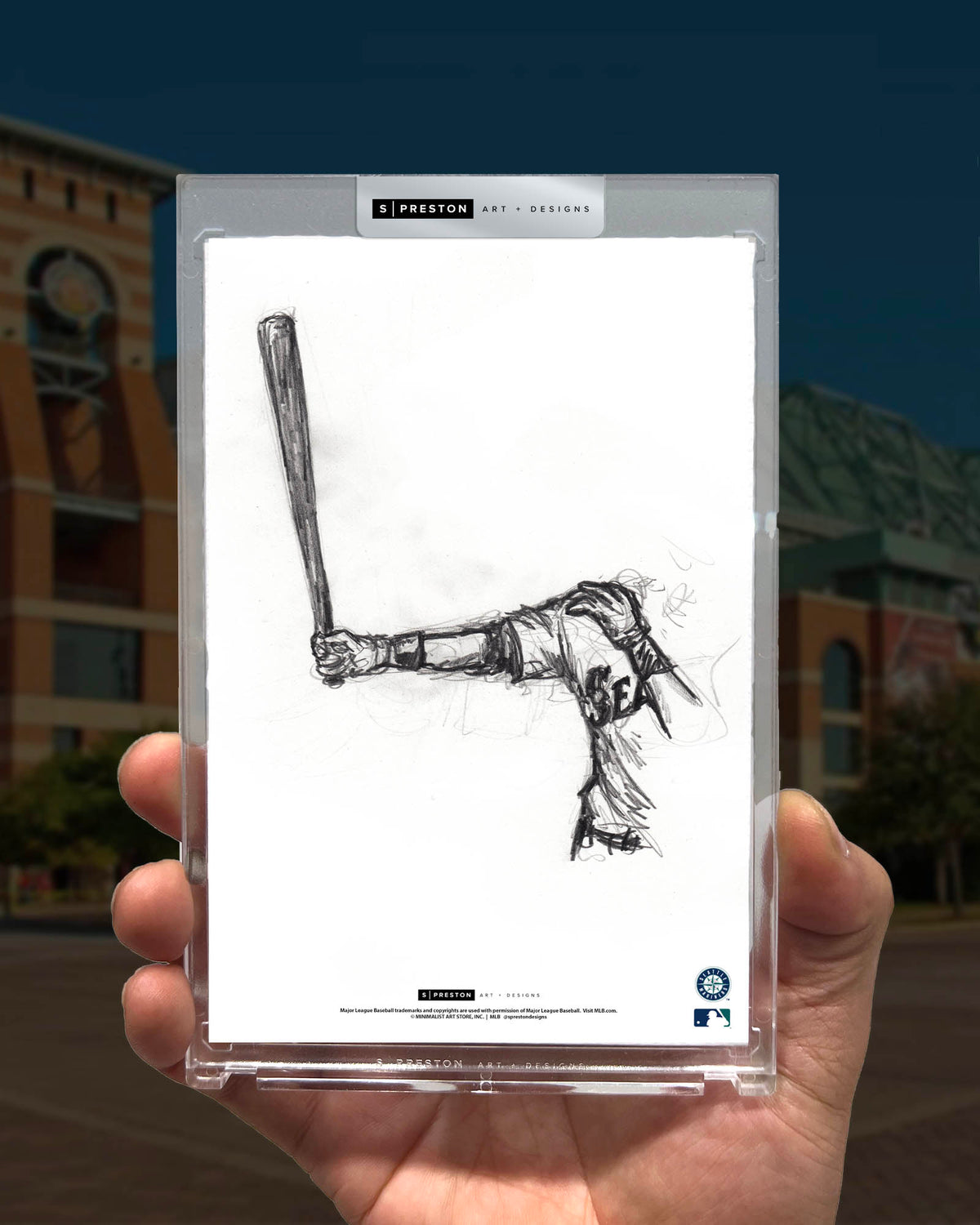 Welcome Back to Seattle Sketch Art Card Slab