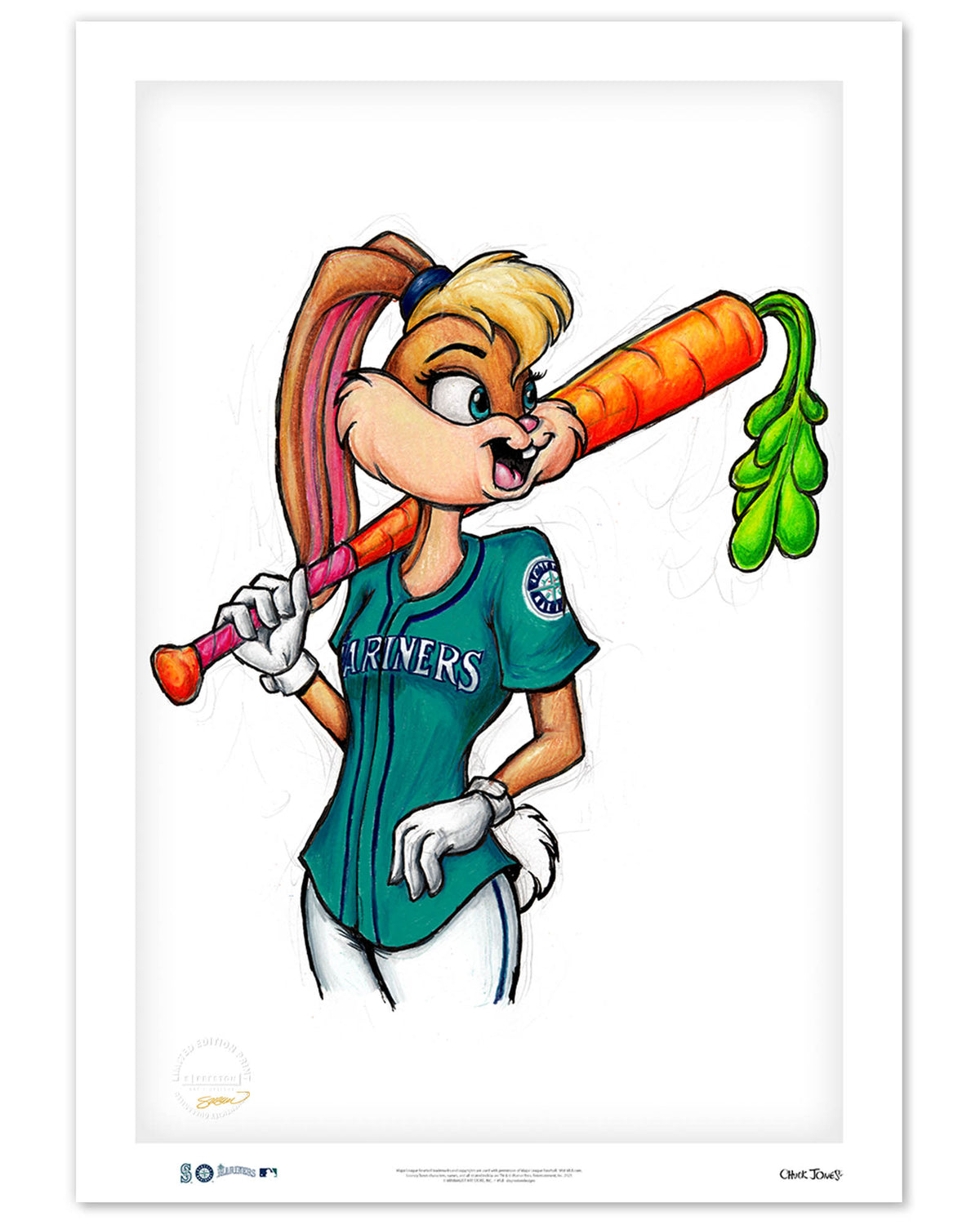 Lola Bunny x MLB Mariners Limited Edition Fine Art Print