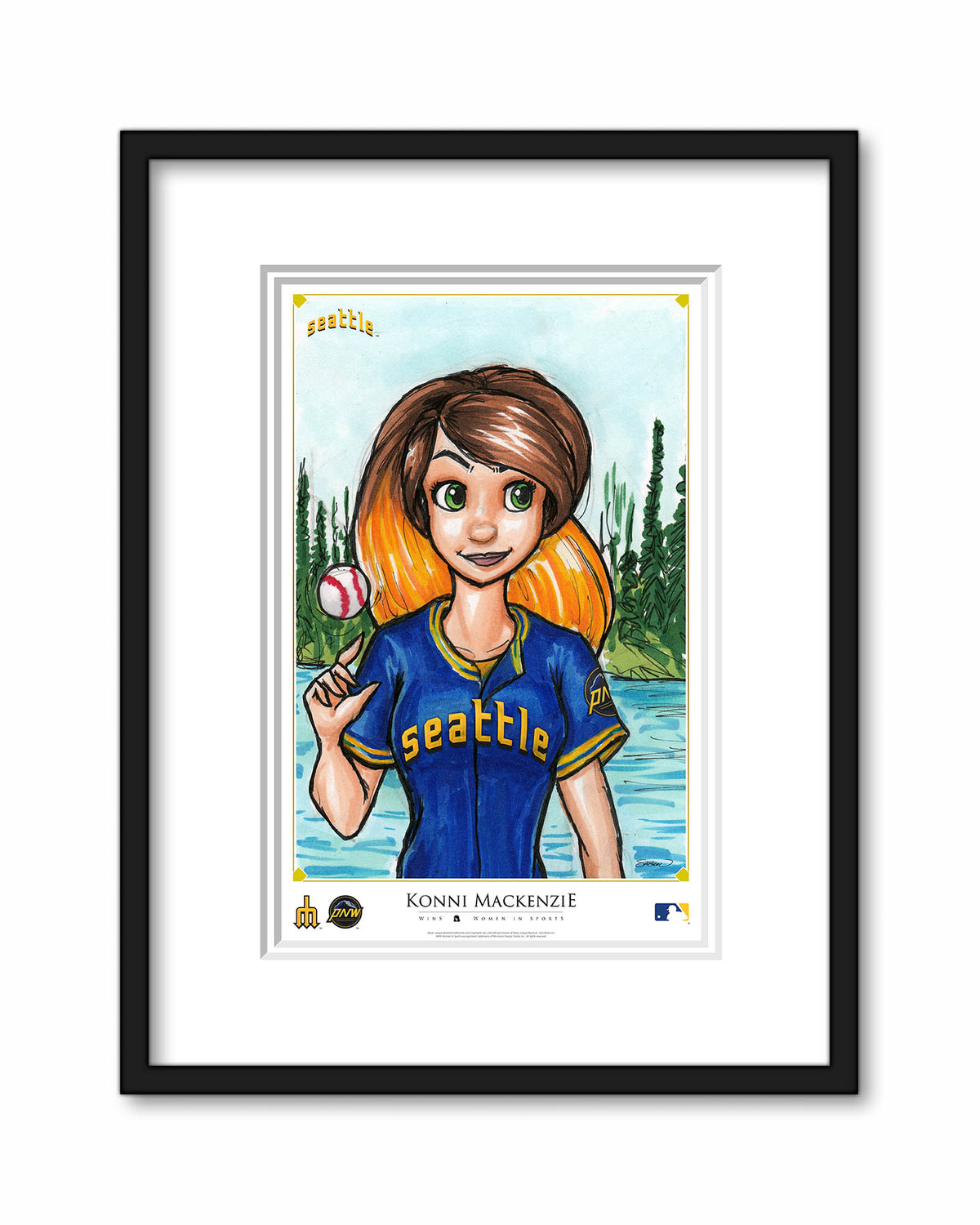 WinS® Seattle Mariners City Connect - Konni Mackenzie Poster Print