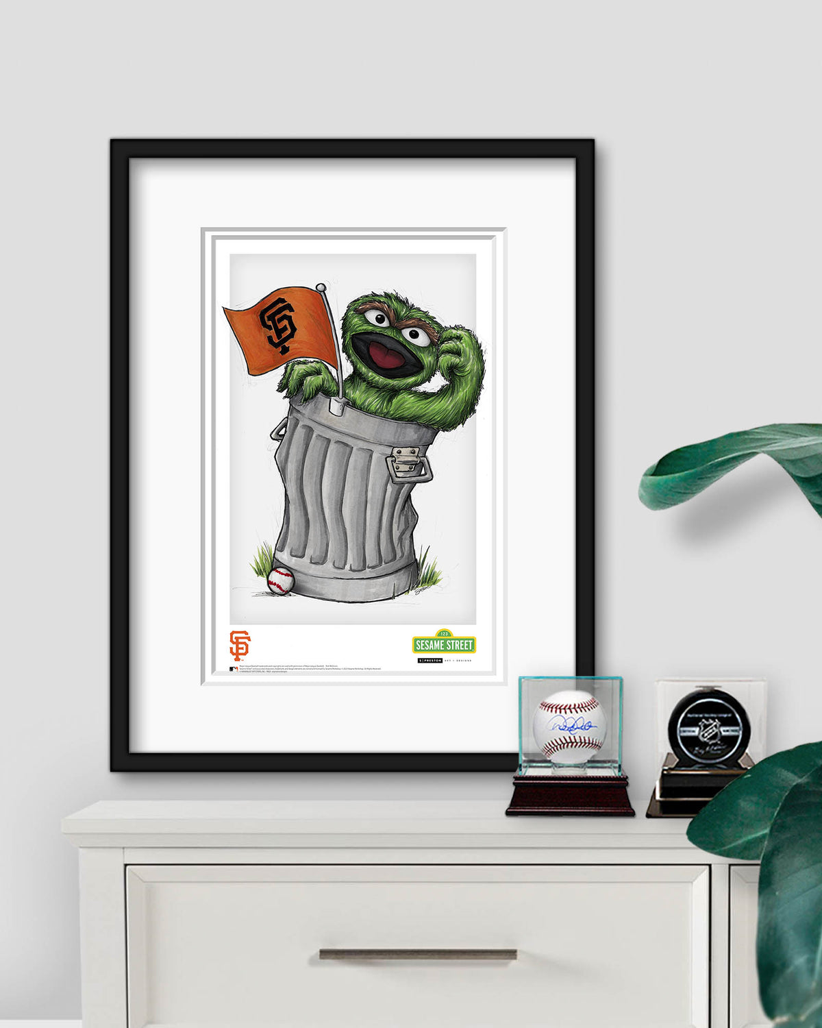 Oscar the Grouch x MLB Giants Poster Print