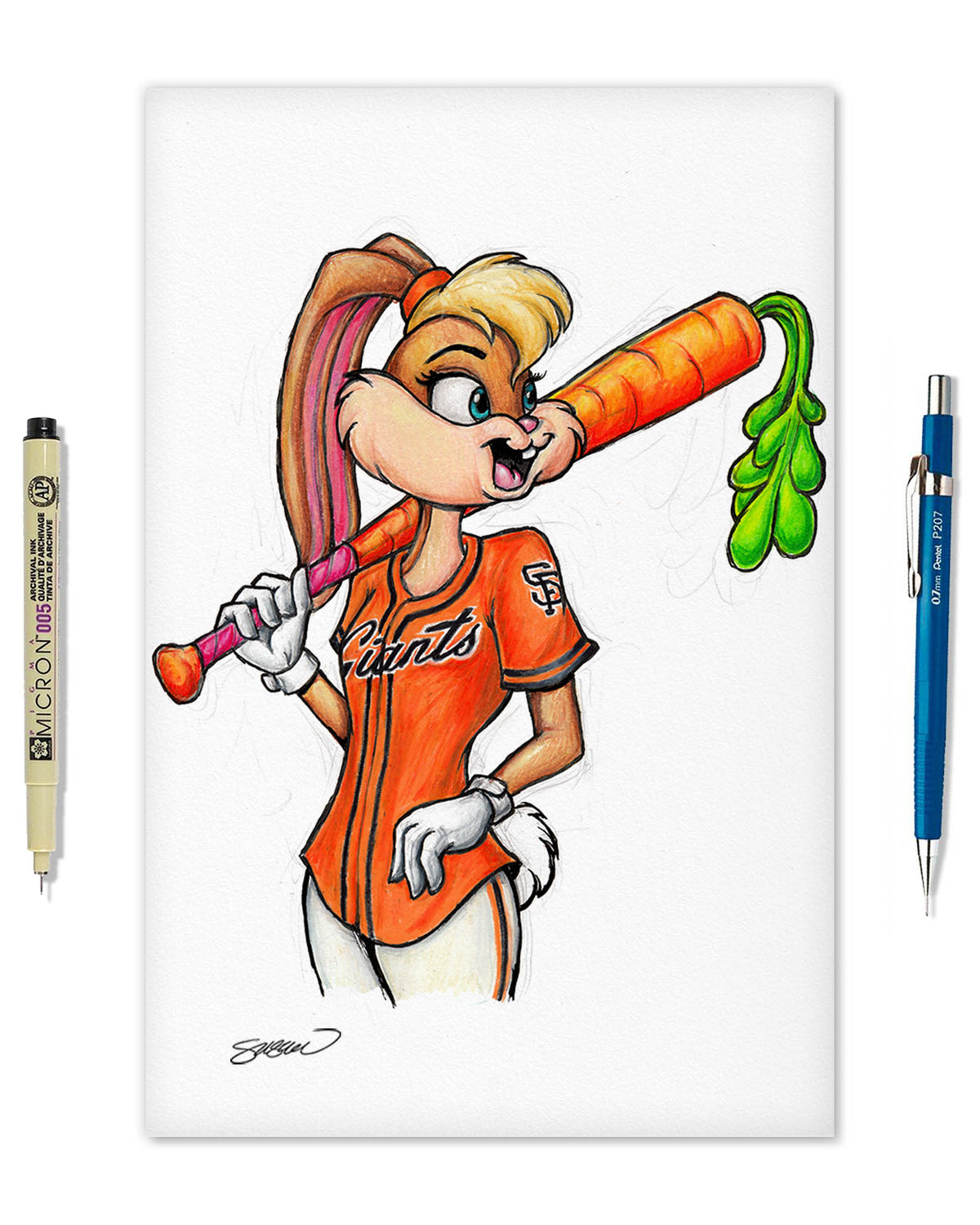 Lola Bunny x MLB Giants Limited Edition Fine Art Print