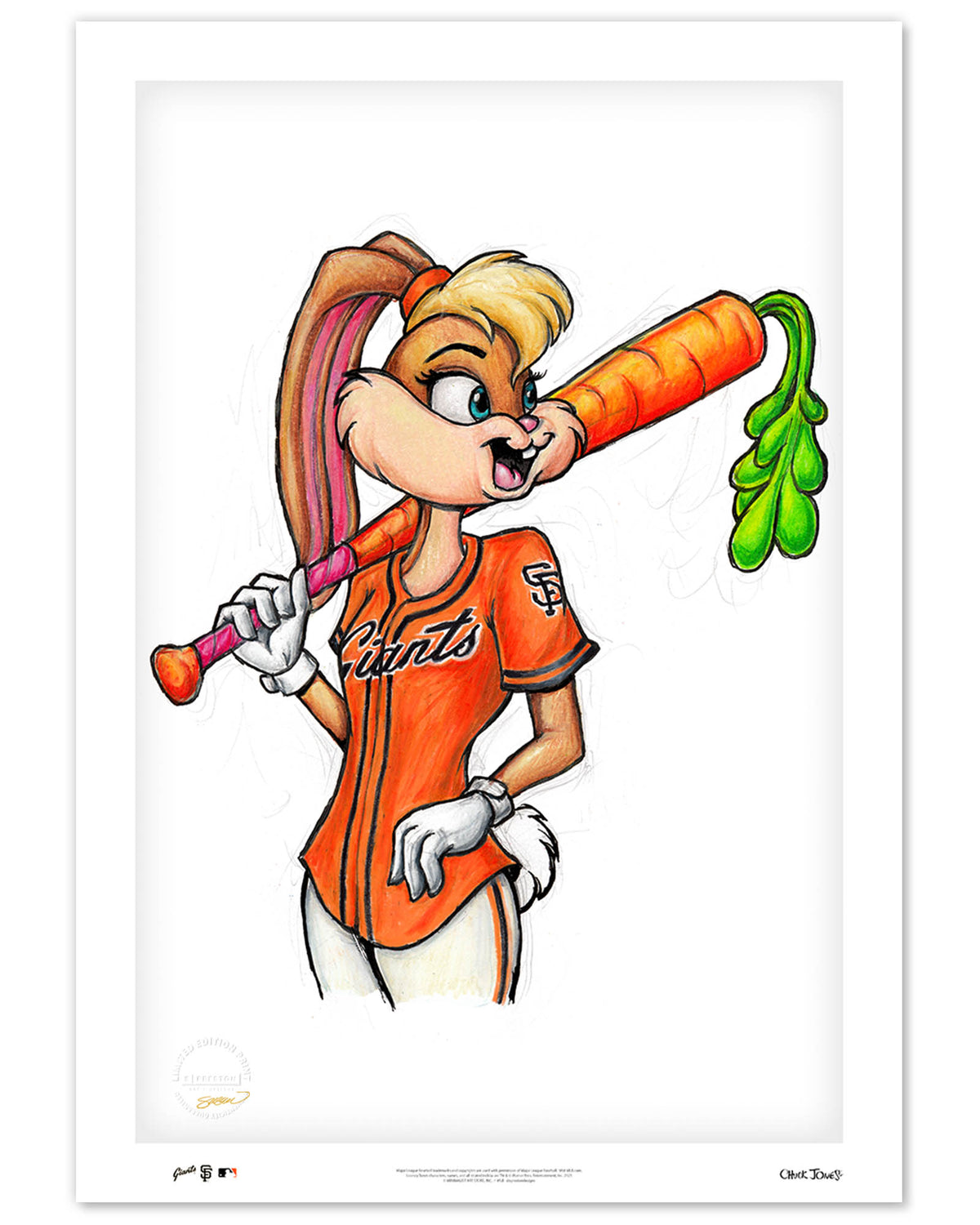 Lola Bunny x MLB Giants Limited Edition Fine Art Print