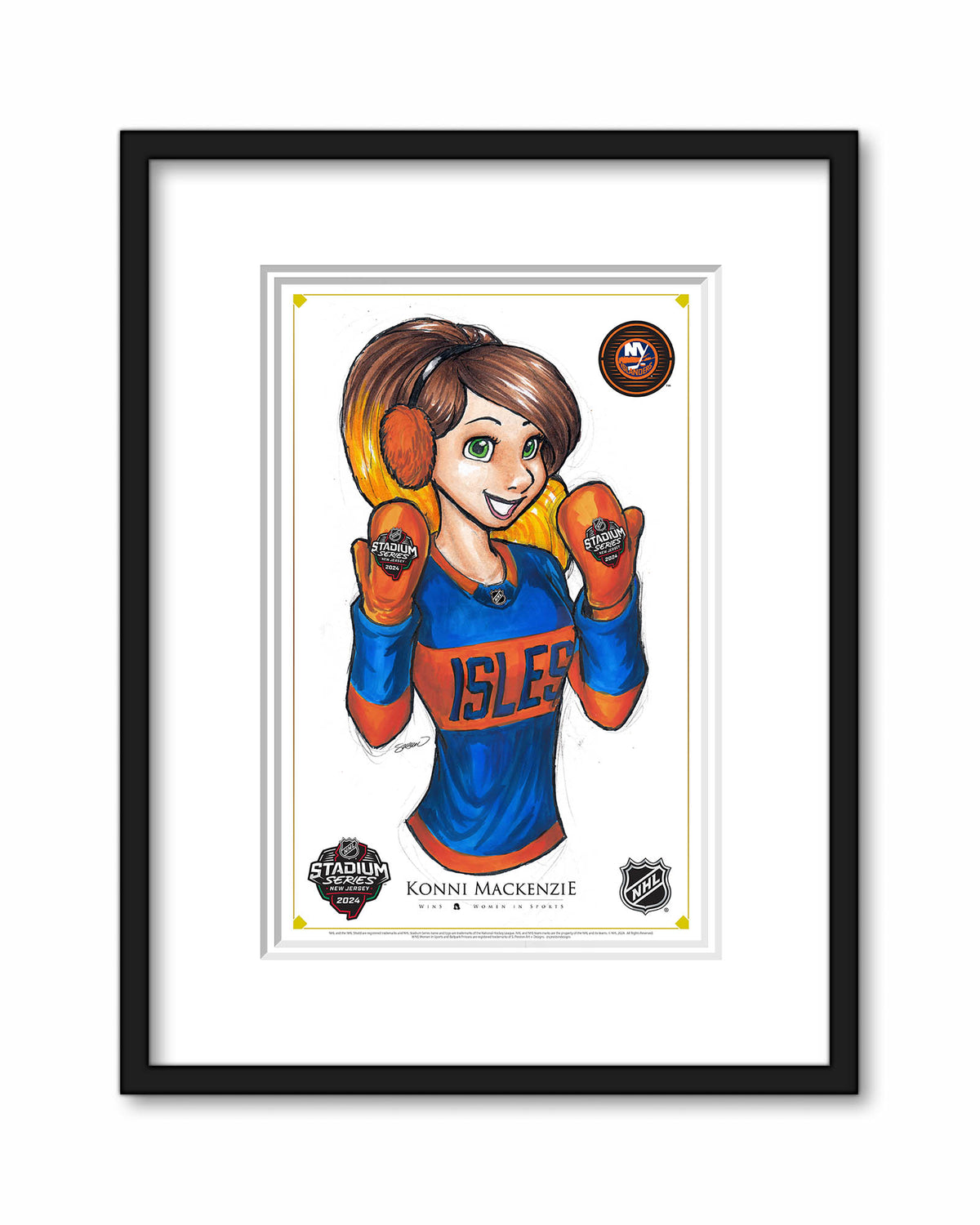 WinS® NHL Konni Mackenzie 2024 Stadium Series New York Islanders Poster Print