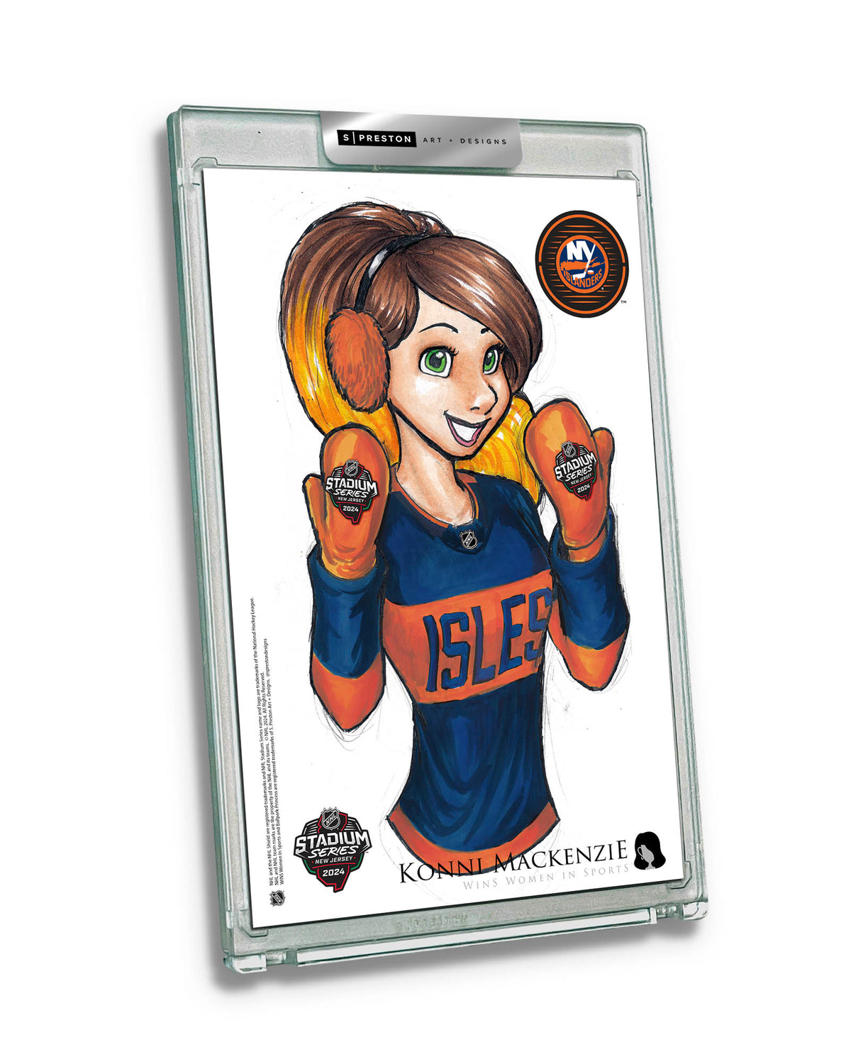 WinS® NHL Konni Mackenzie 2024 Stadium Series Limited Edition Art Card Slab - Islanders