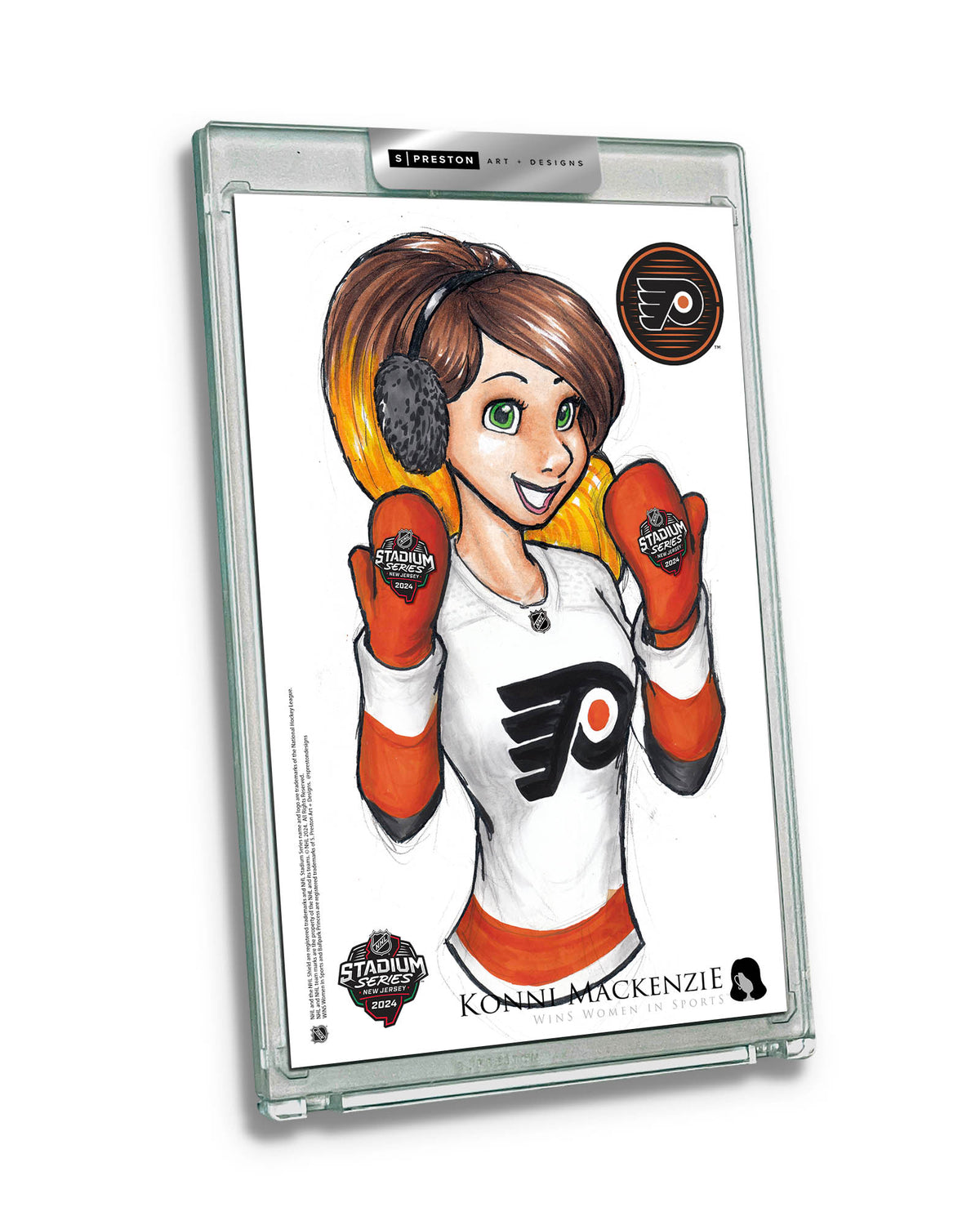WinS® NHL Konni Mackenzie 2024 Stadium Series Limited Edition Art Card Slab - Flyers