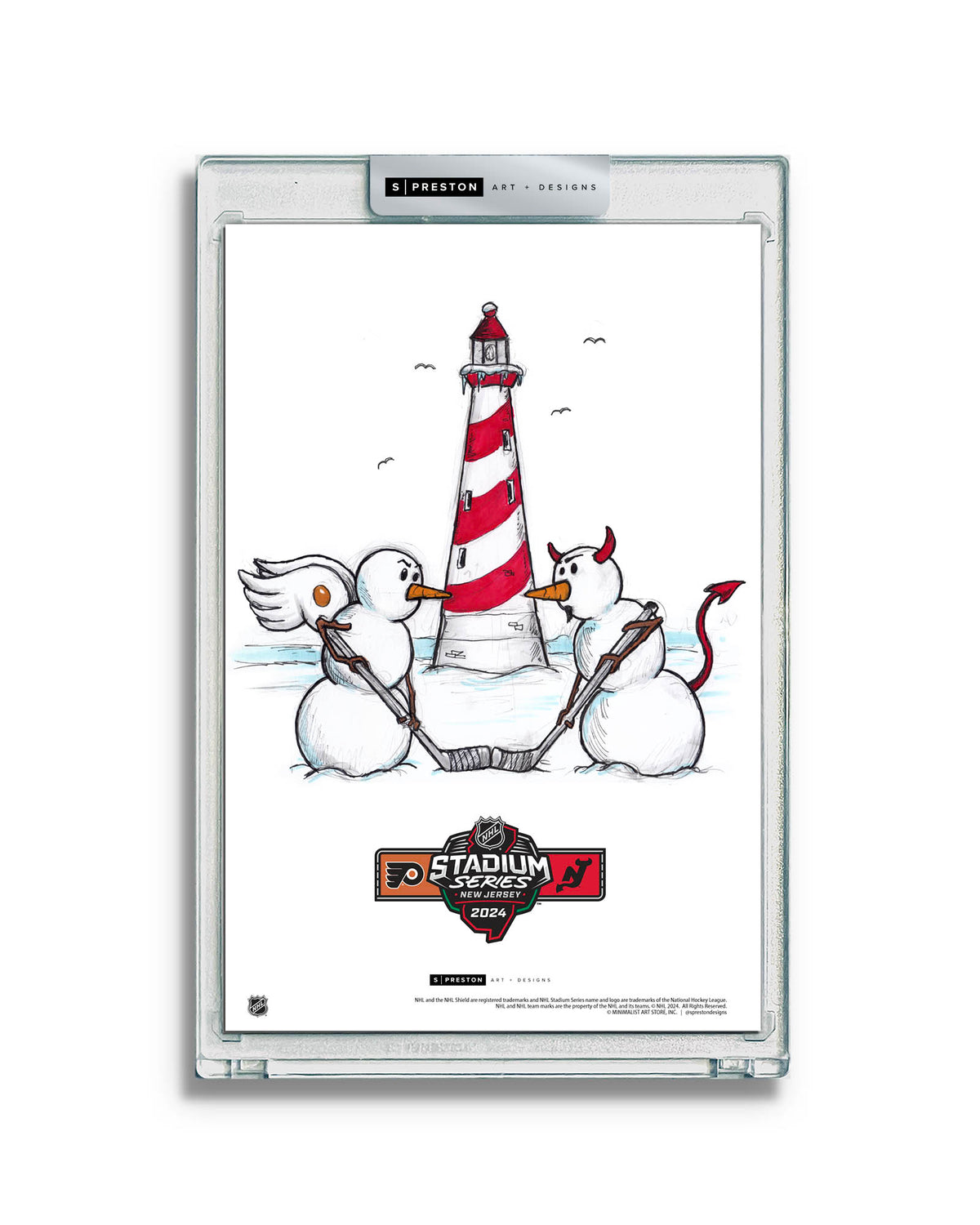 2024 NHL Stadium Series Sketch Limited Edition Art Card Slab - PHL vs NJ