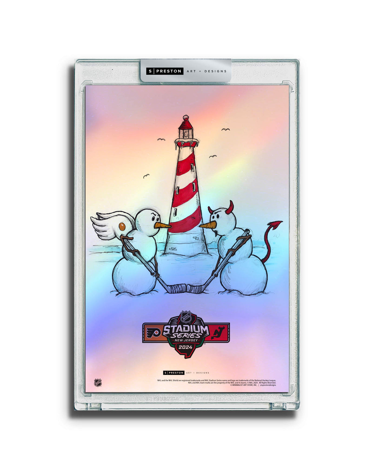 2024 NHL Stadium Series Sketch Limited Edition Art Card Slab - PHL vs NJ