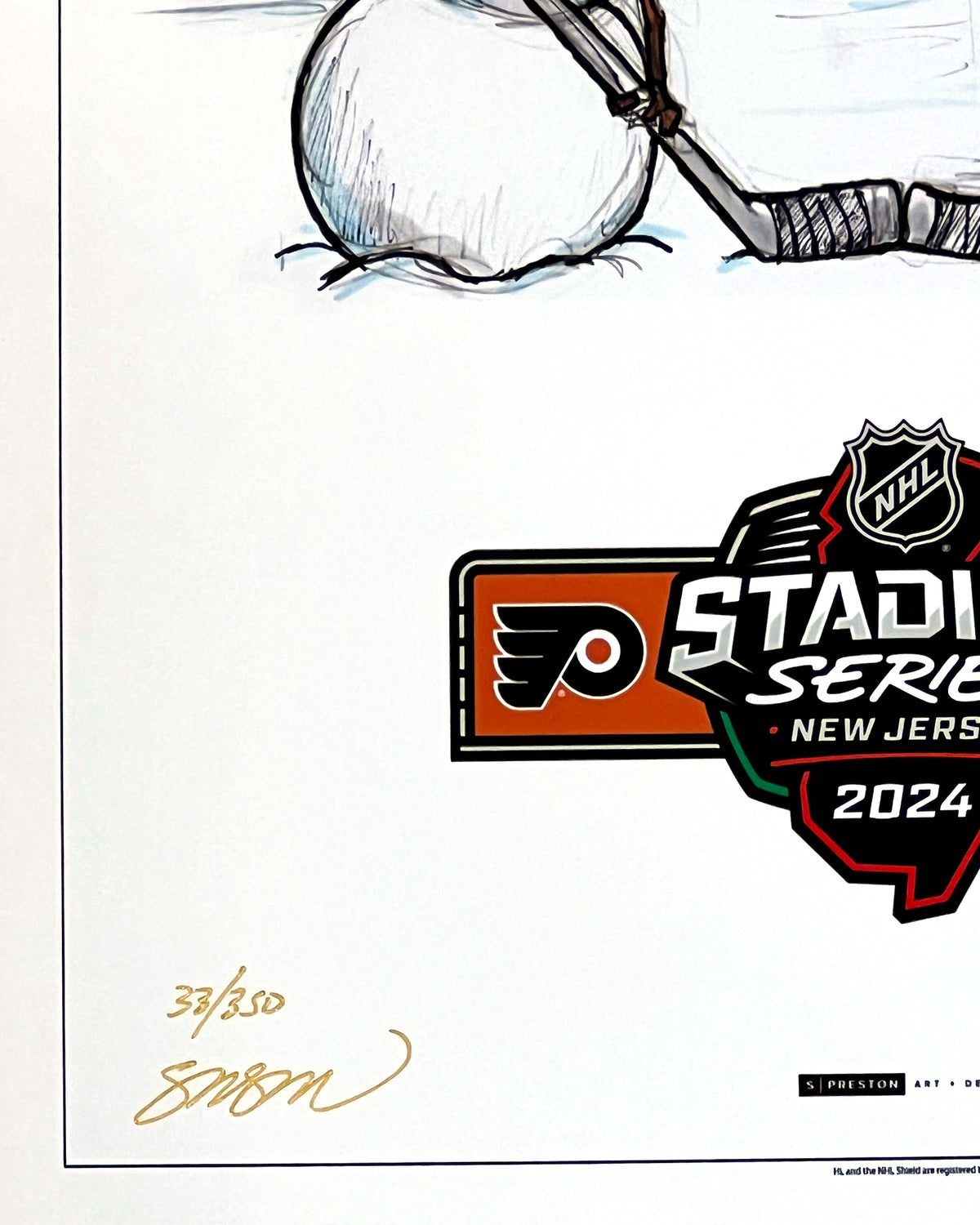 2024 NHL Stadium Series Print - Nico Daws Autographed - Authenticated