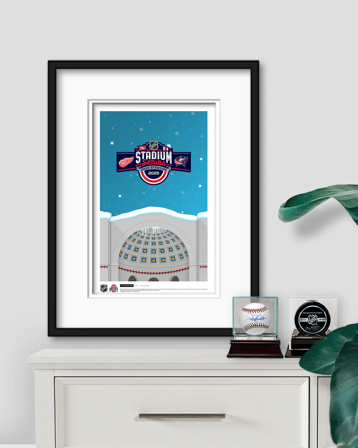 Minimalist Ohio Stadium 2025 NHL Stadium Series Limited Edition Art Prints