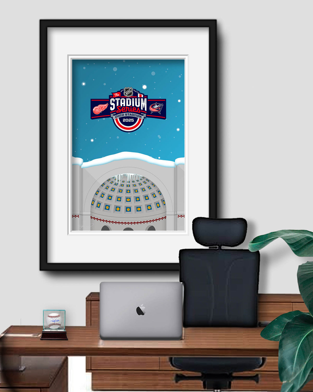 Minimalist Ohio Stadium 2025 NHL Stadium Series Limited Edition Art Prints