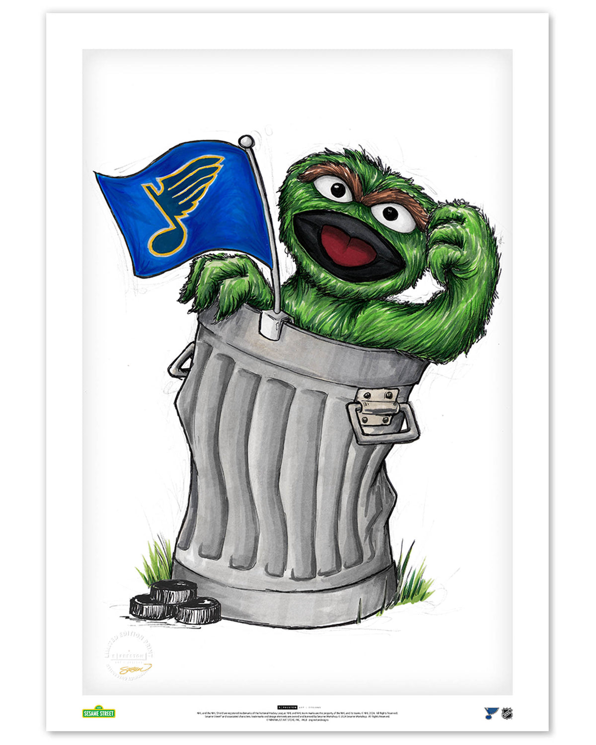 Oscar Rep Your Colours x NHL Blues Limited Edition Fine Art Print