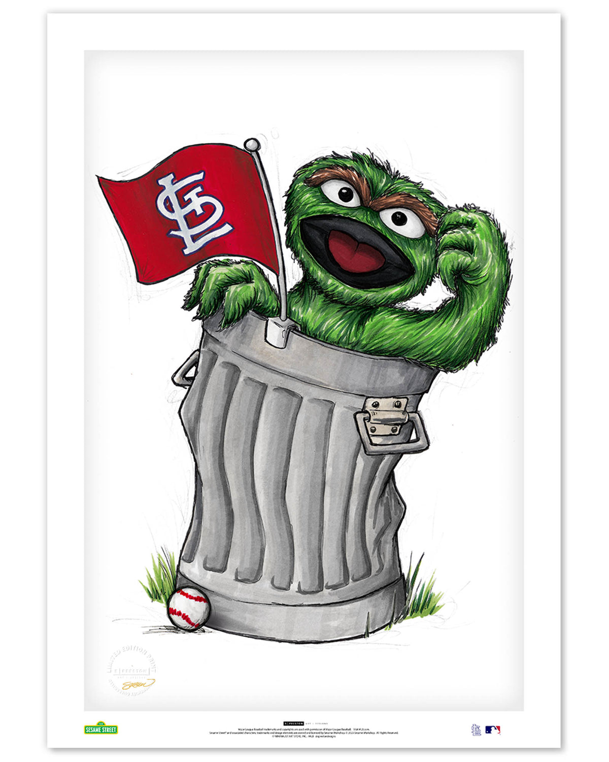 Oscar Rep Your Colours x MLB Cardinals Limited Edition Fine Art Print