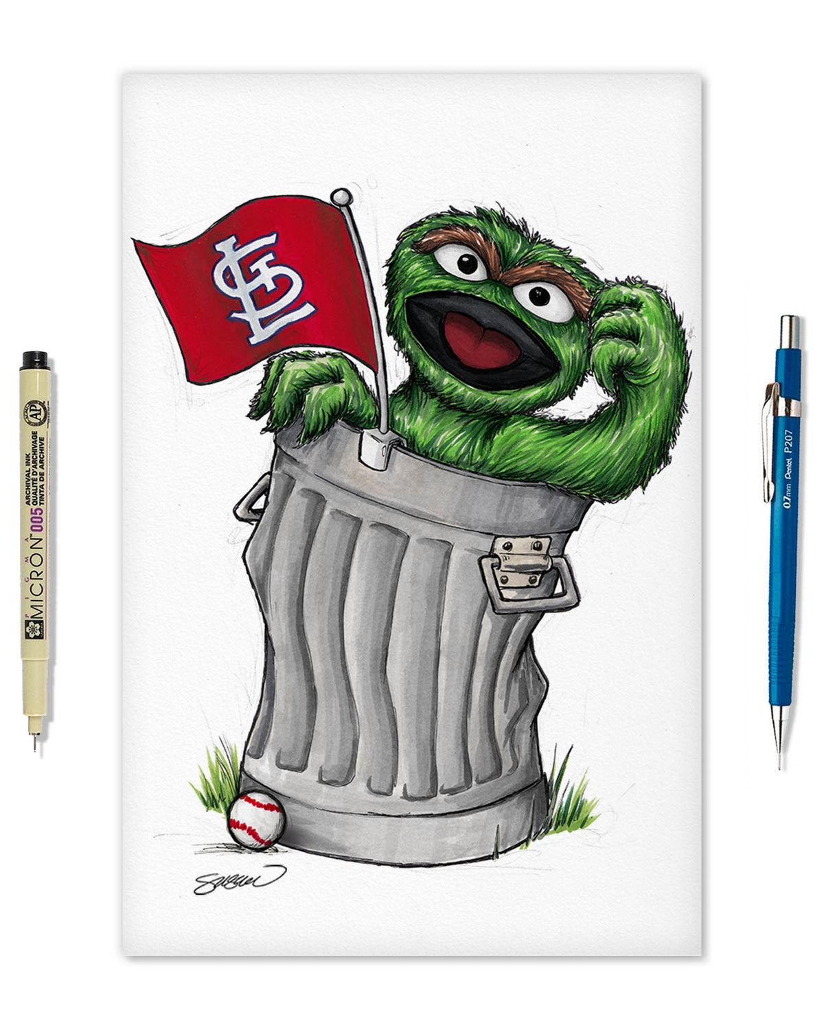 Oscar Rep Your Colours x MLB Cardinals Limited Edition Fine Art Print (Copy)