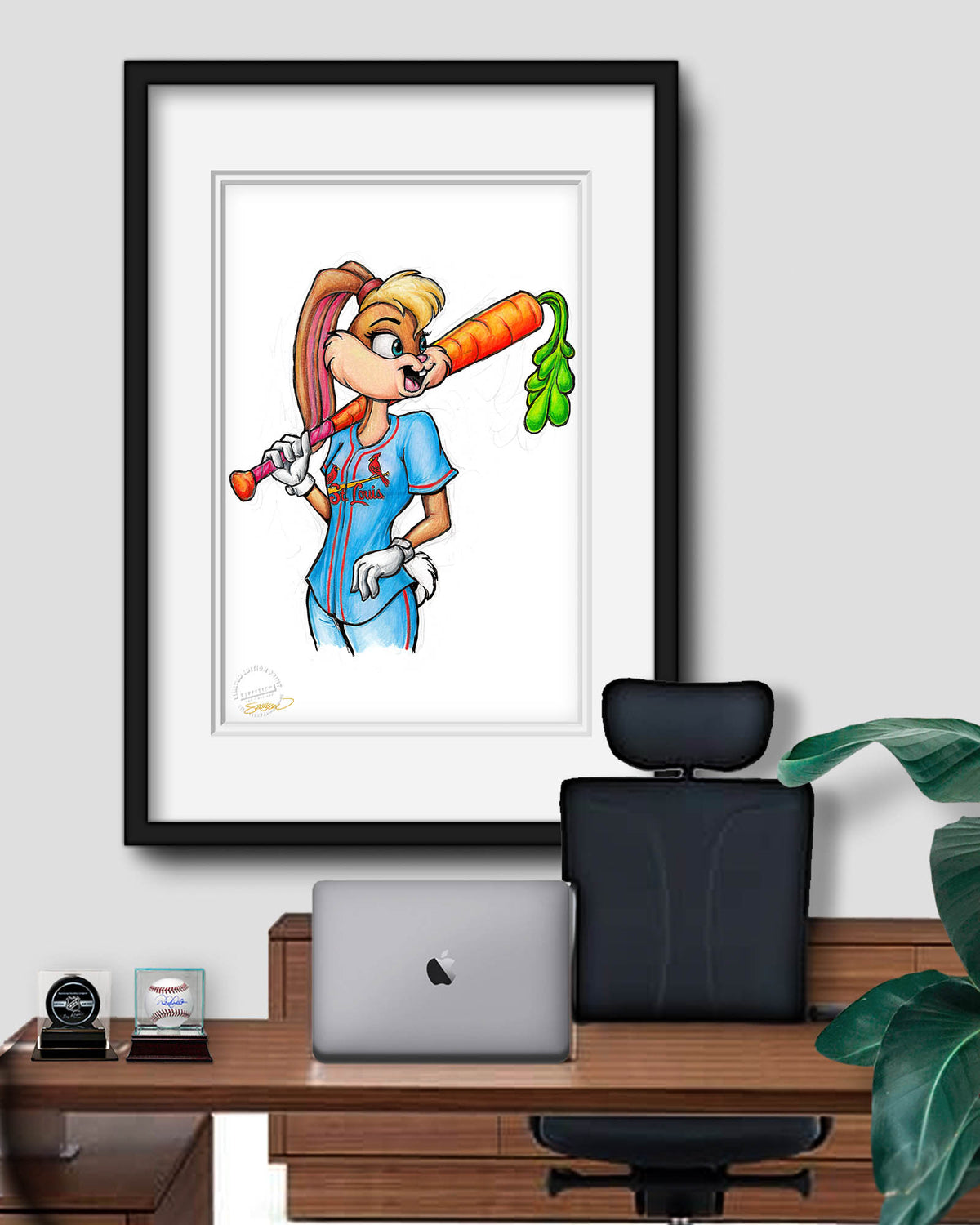 Lola Bunny x MLB Cardinals Limited Edition Fine Art Print