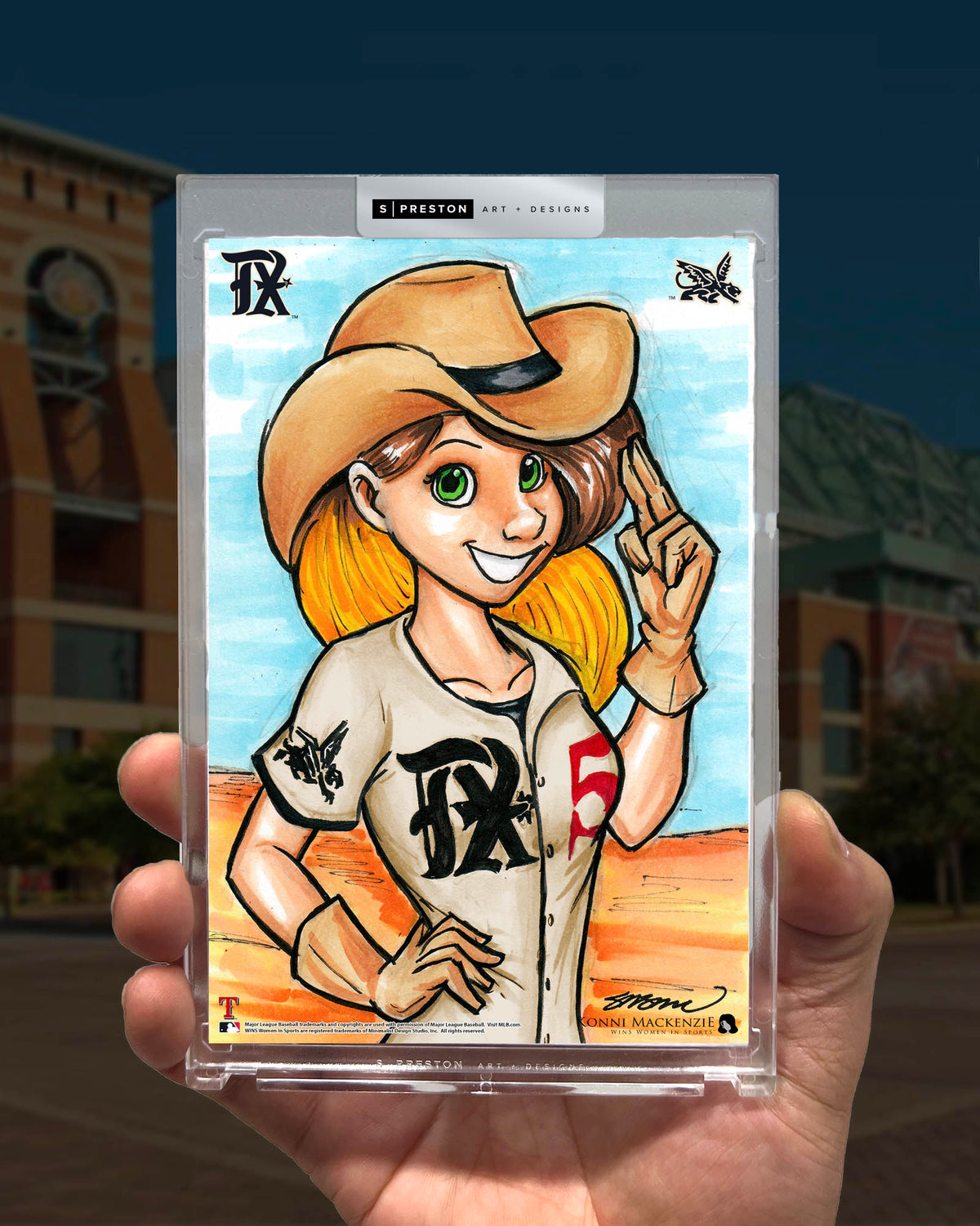 WinS® Texas Rangers City Connect - Konni Mackenzie Art Card Slab