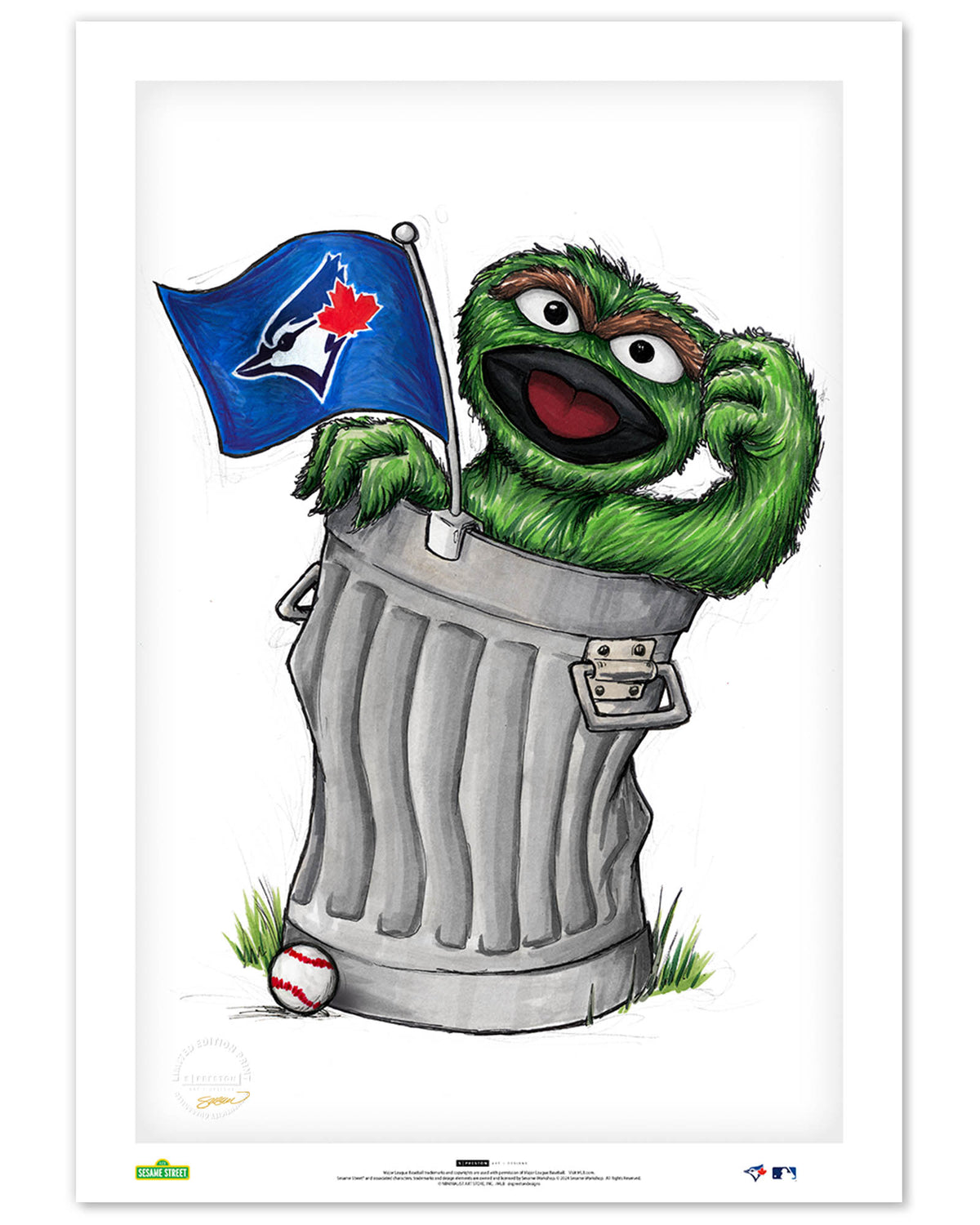 Oscar Rep Your Colours x MLB Blue Jays Limited Edition Fine Art Print