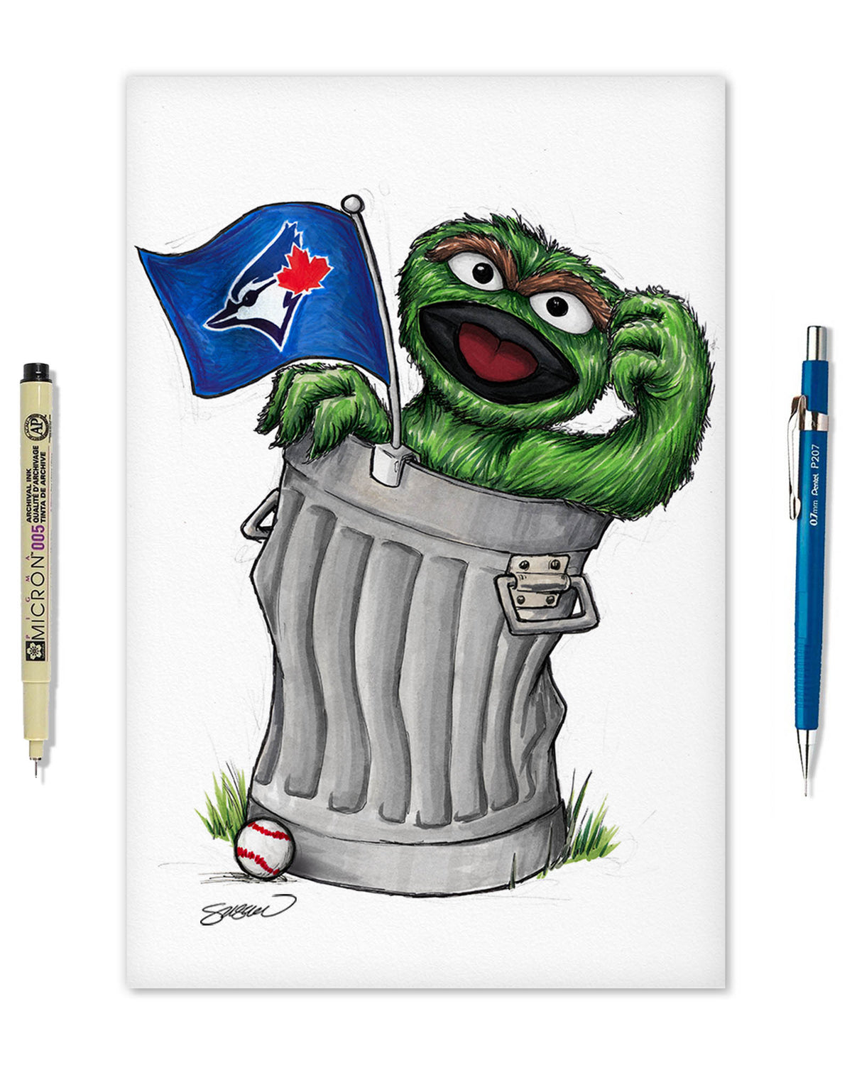 Oscar Rep Your Colours x MLB Blue Jays Limited Edition Fine Art Print