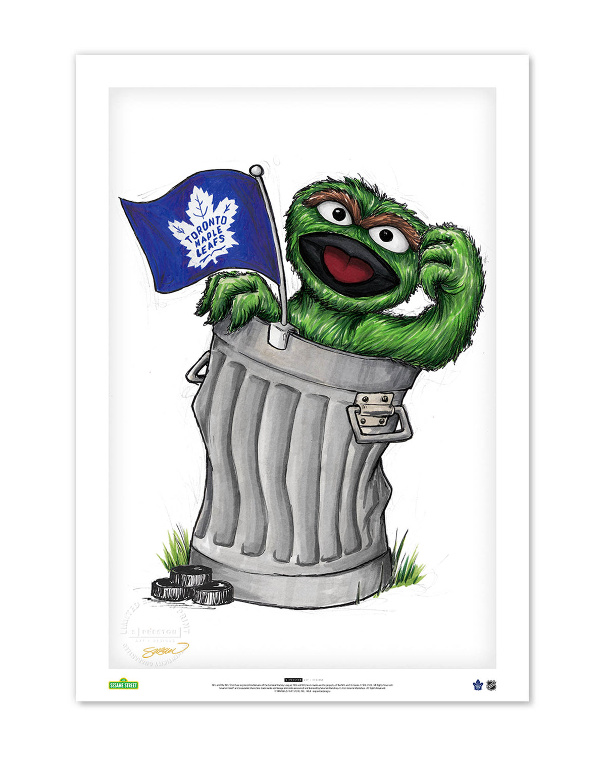 Oscar Rep Your Colours x NHL Maple Leafs Limited Edition Fine Art Print