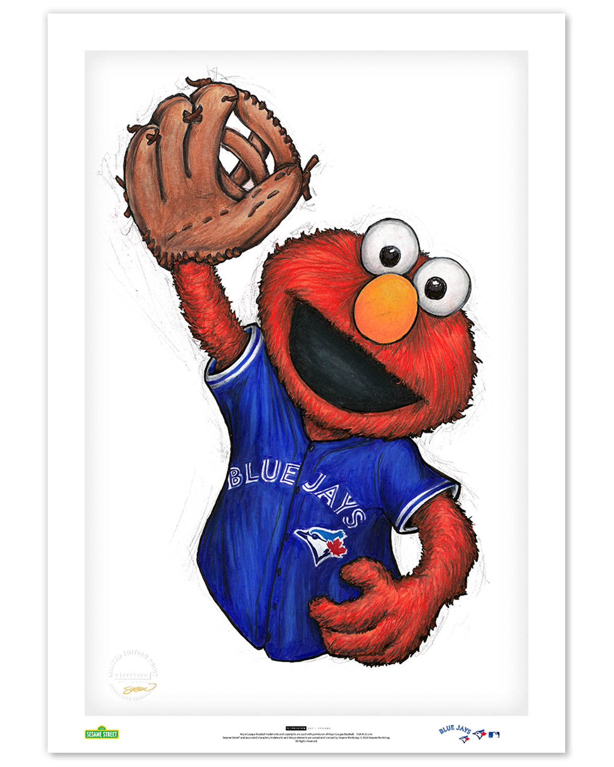 ELMO x MLB Blue Jays Limited Edition Fine Art Print