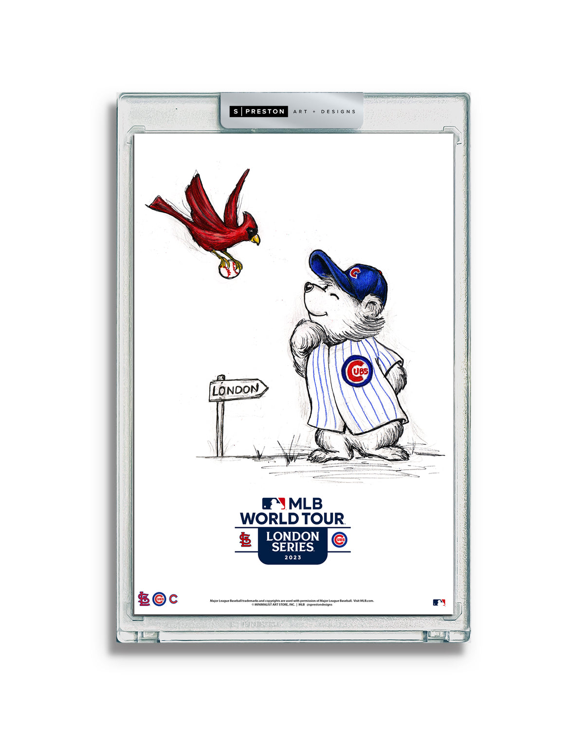 2023 MLB London Series Sketch Art Card Slab